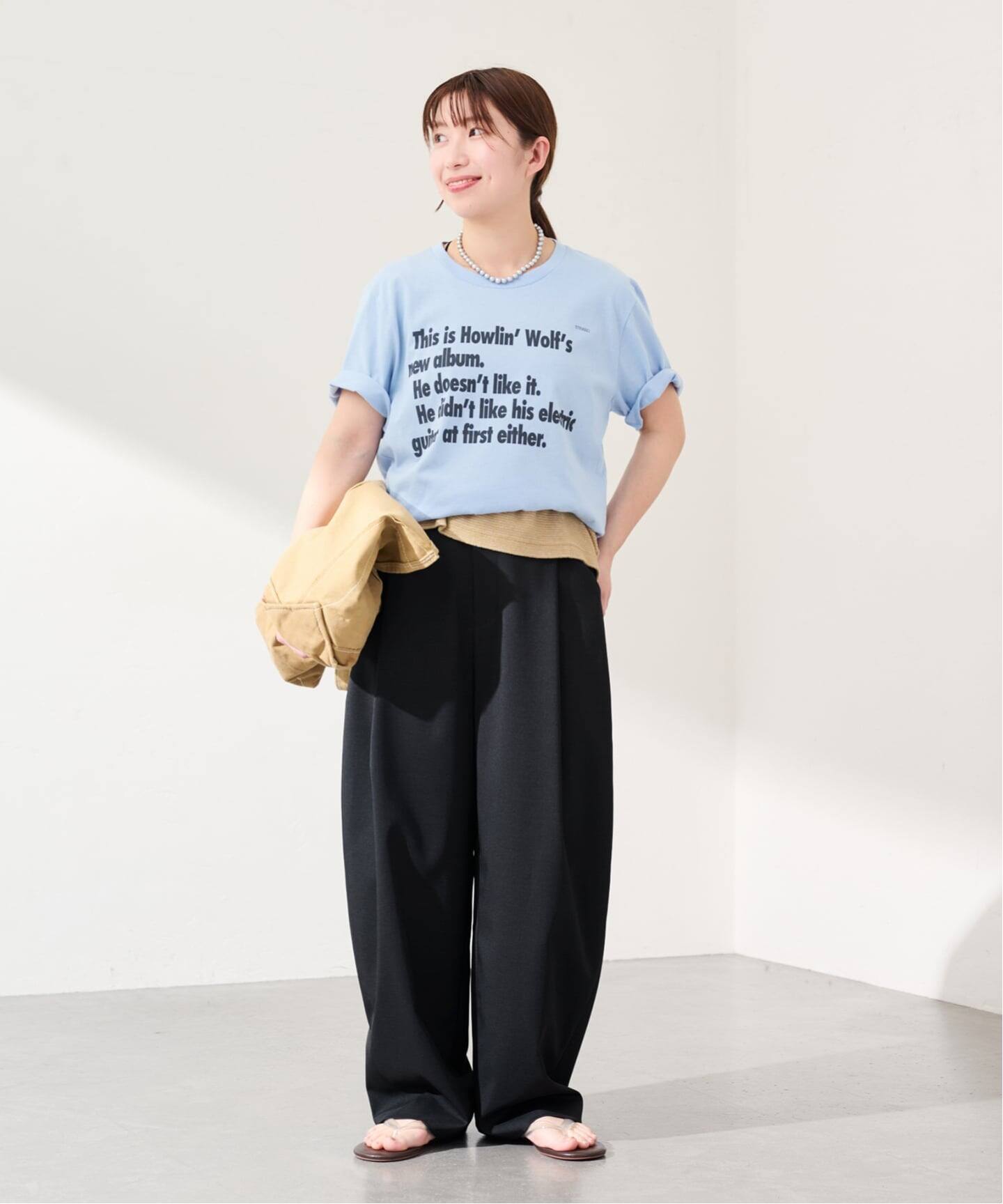 ≪洗える / WEB限定≫タックカーブバックゴムパンツ 2（スラックス