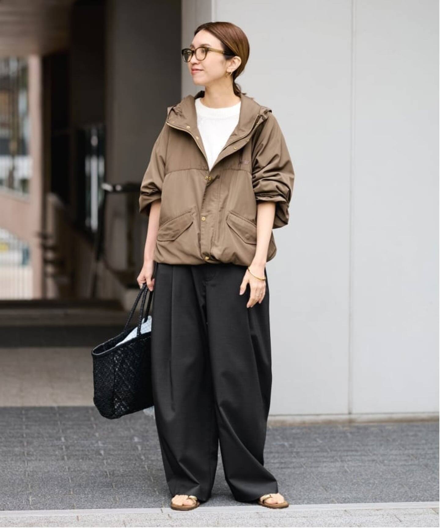 ≪洗える / WEB限定≫タックカーブバックゴムパンツ 2（スラックス