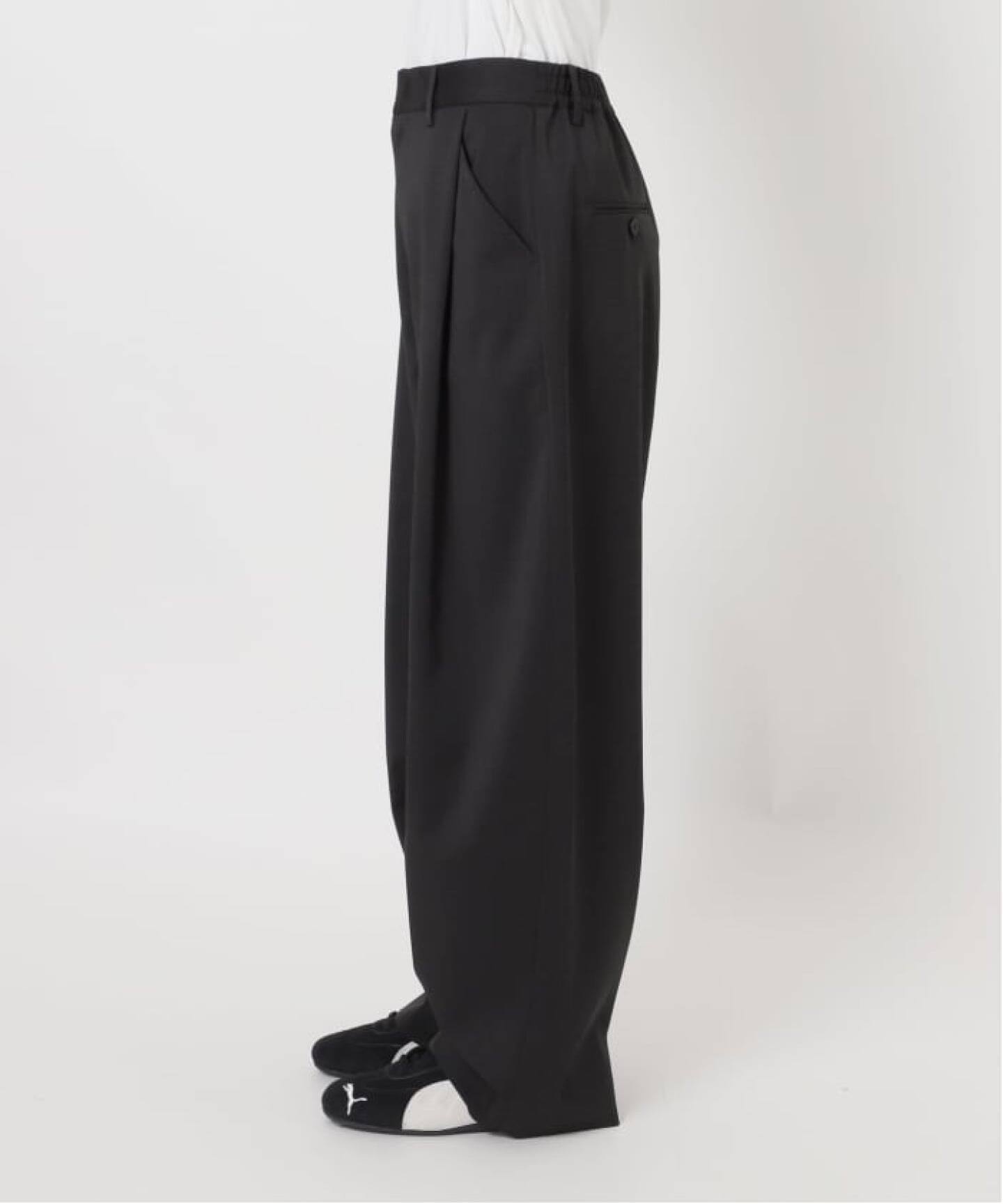 ≪洗える / WEB限定≫タックカーブバックゴムパンツ 2（スラックス
