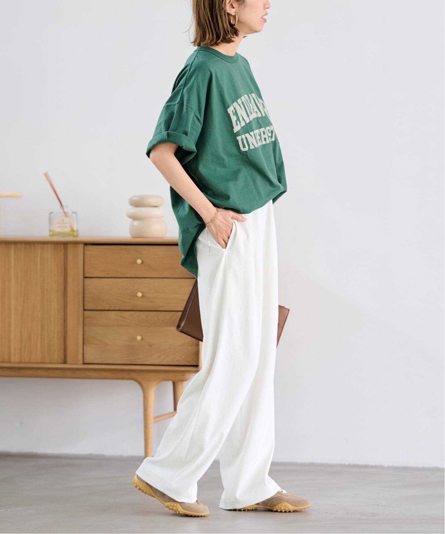 ≪新色 / 追加≫ポリエステルツイルリラックスパンツ（その他パンツ