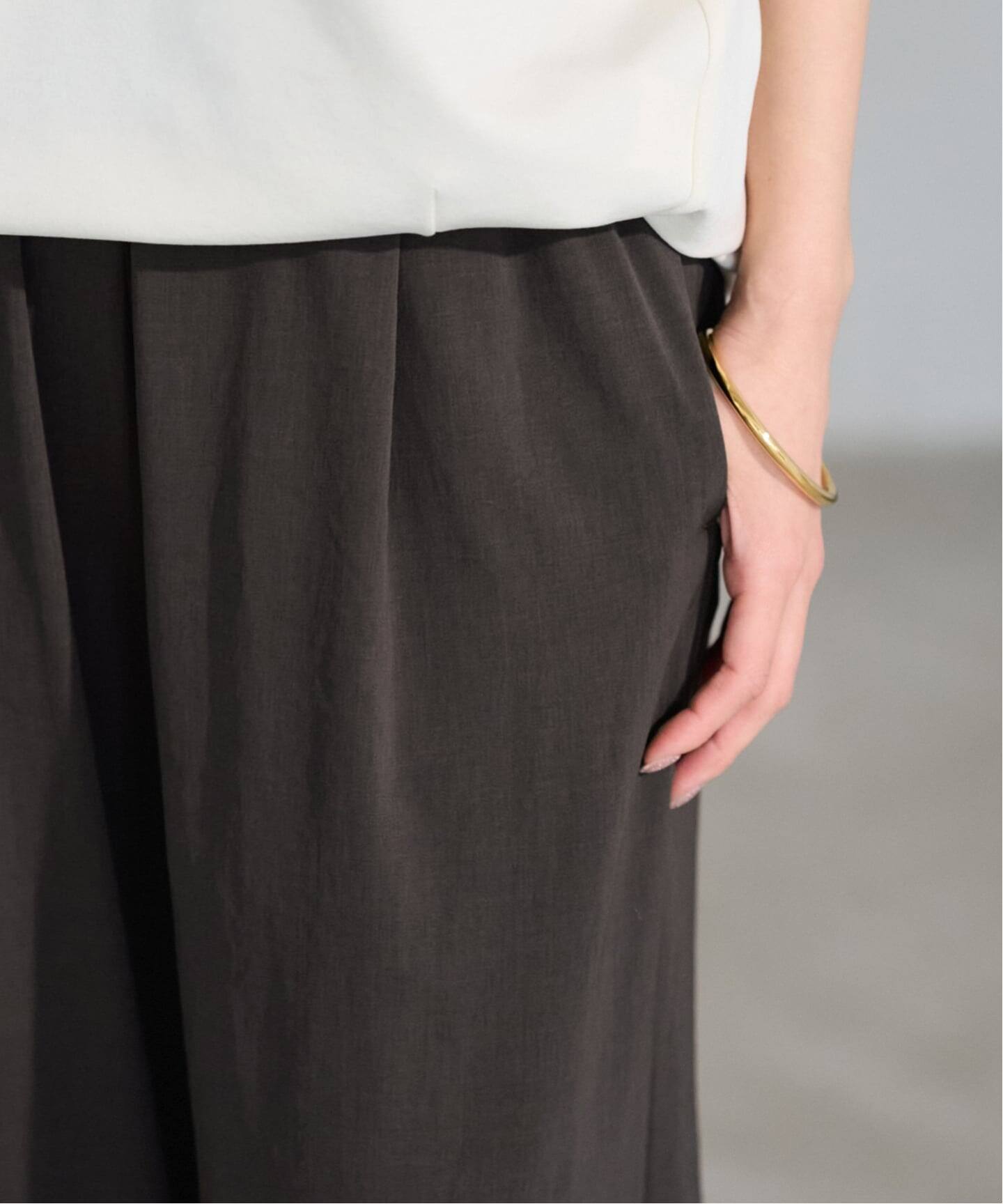 ≪新色 / 追加予約≫ポリエステルツイルリラックスパンツ（その他