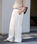 ≪新色 / 追加≫ポリエステルツイルリラックスパンツ