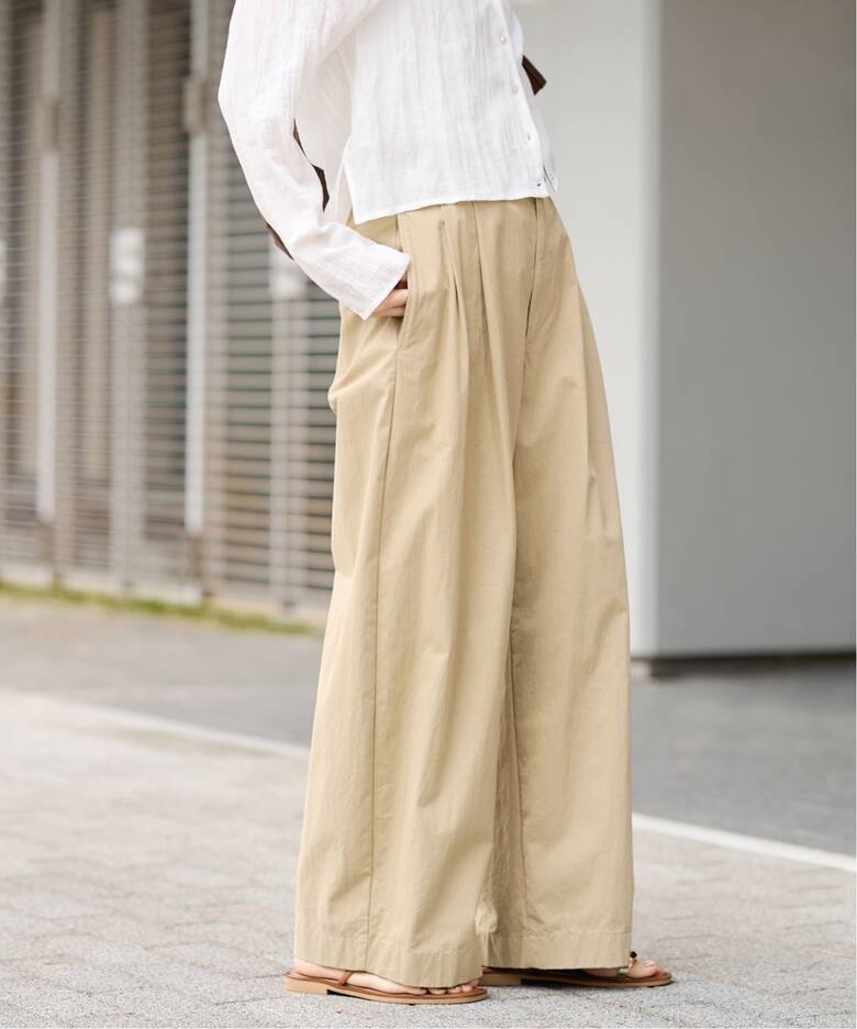 ≪洗濯機洗い可≫コットンナイロンタックパンツ（その他パンツ 