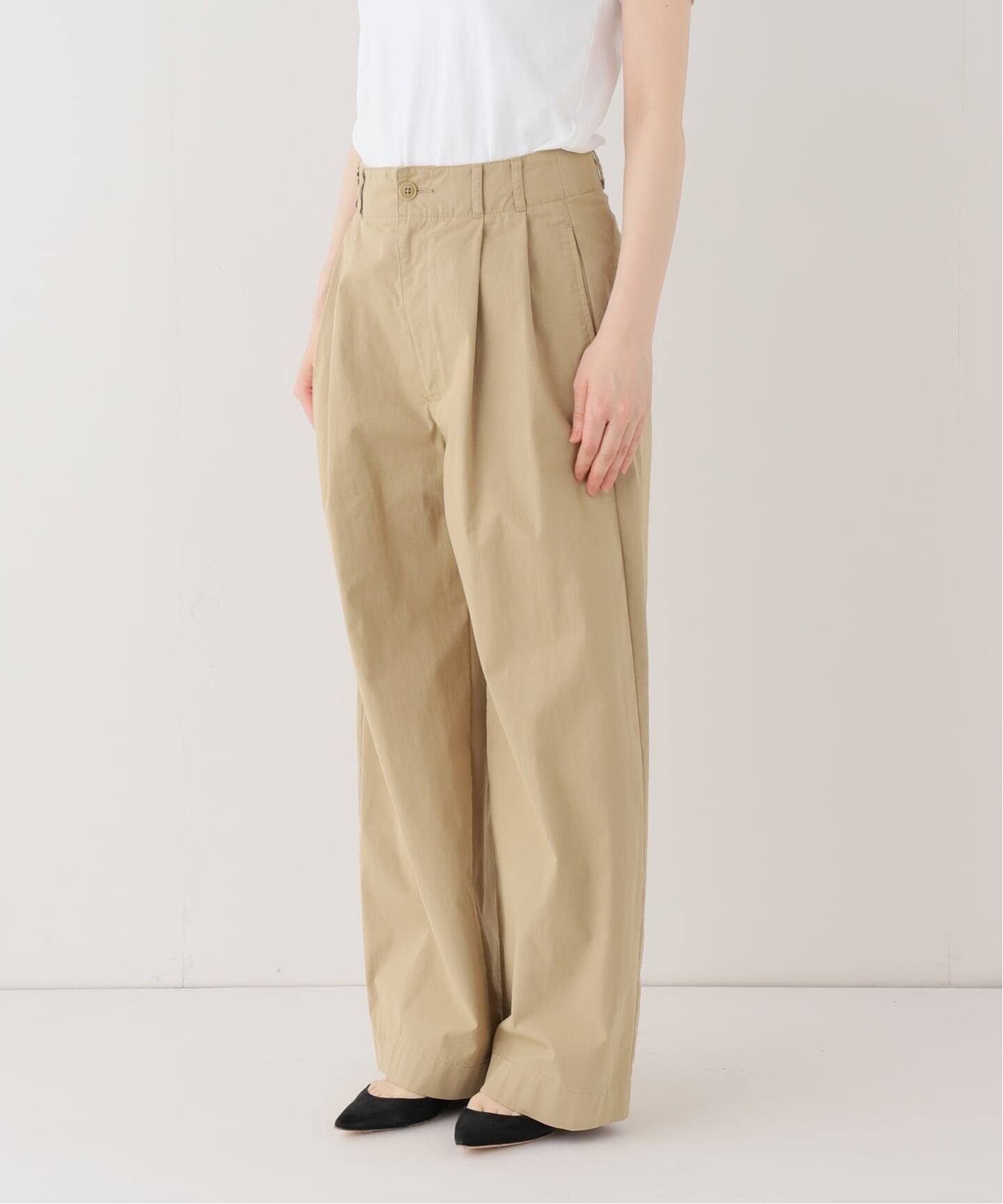 ≪洗濯機洗い可≫コットンナイロンタックパンツ（その他パンツ