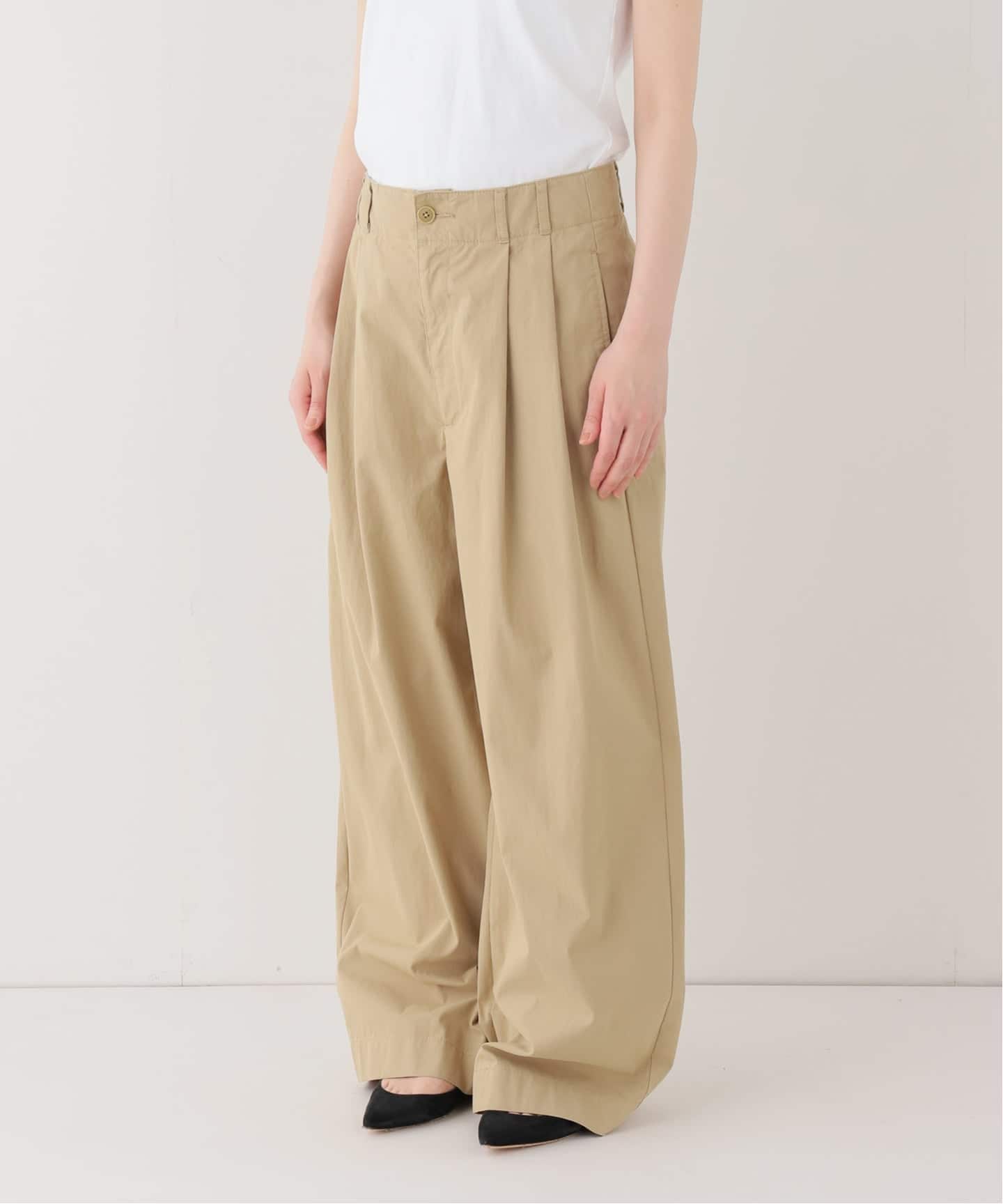 ≪洗濯機洗い可≫コットンナイロンタックパンツ（その他パンツ