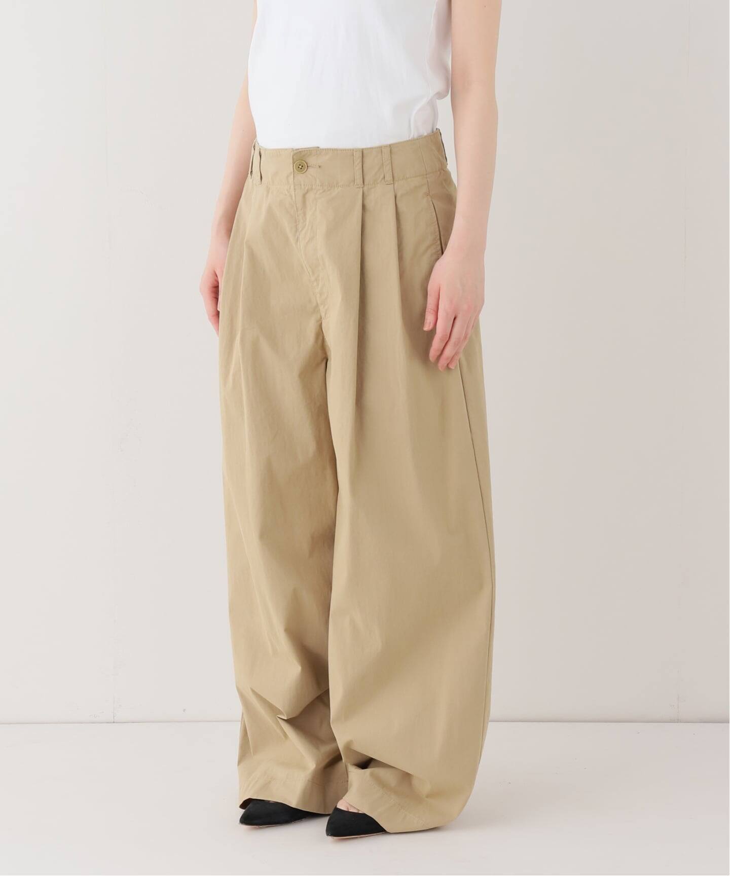 ≪洗濯機洗い可≫コットンナイロンタックパンツ（その他パンツ