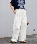 ≪洗濯機洗い可≫コットンナイロンタックパンツ