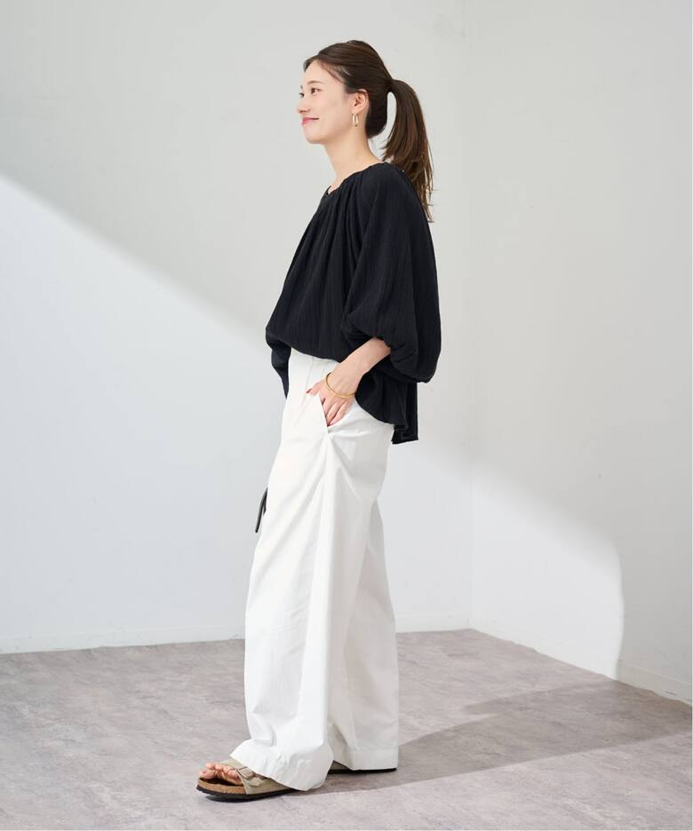 ≪洗濯機洗い可≫コットンナイロンタックパンツ（その他パンツ 