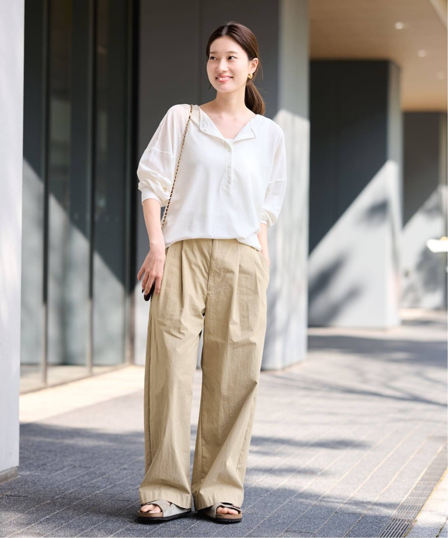 ≪洗濯機洗い可≫コットンナイロンタックパンツ（その他パンツ