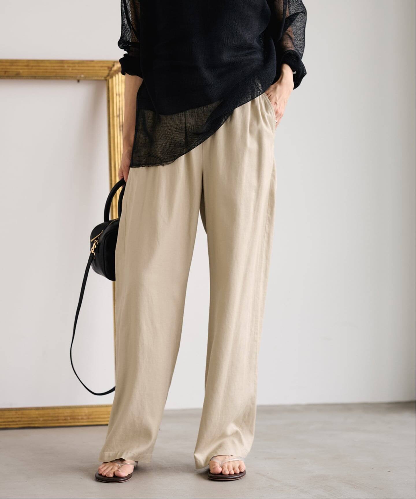 ≪WEB限定 / 追加≫レーヨンリネンツイルドロストパンツ（その他パンツ