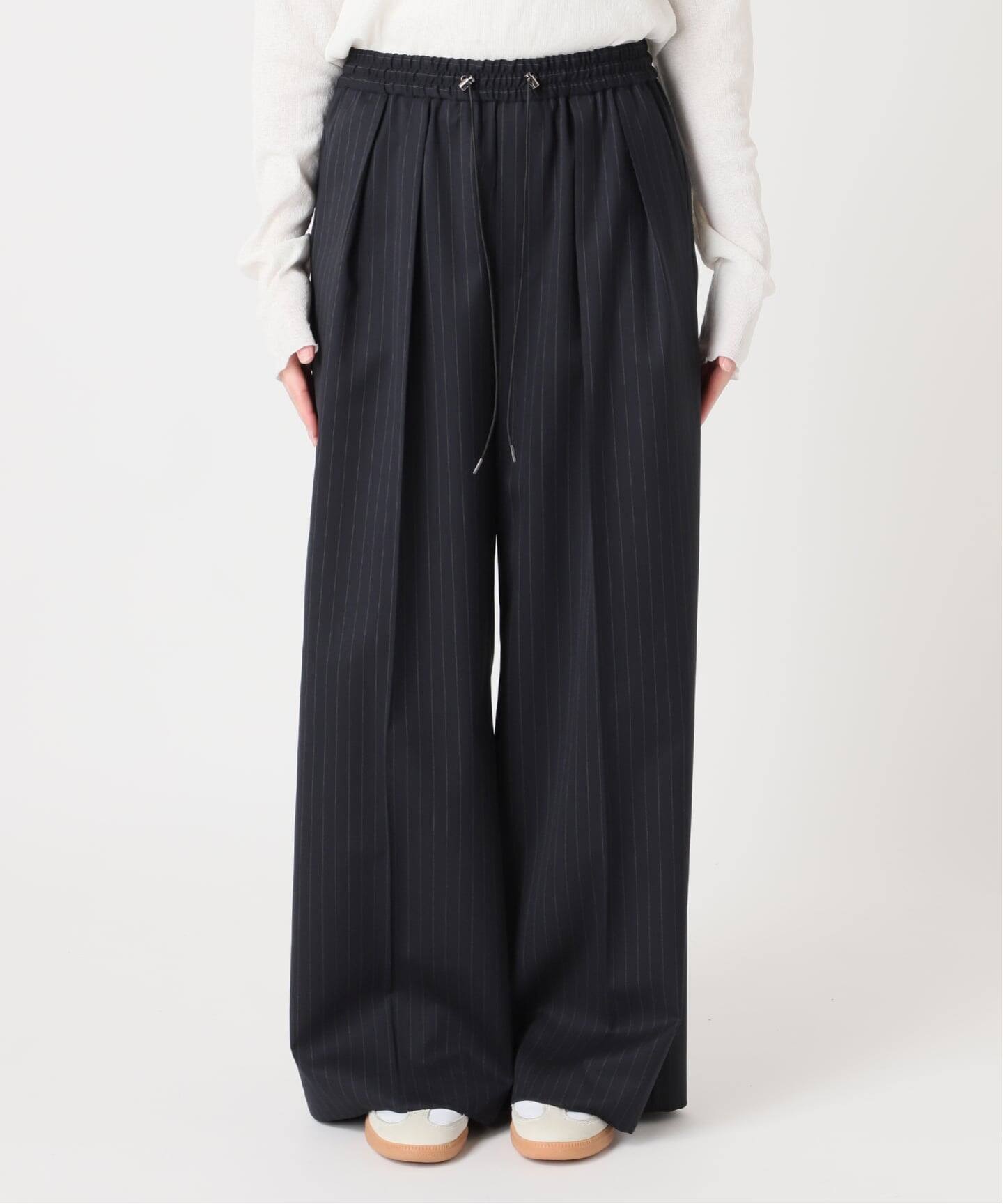 ≪予約≫TWストライプワイドパンツ（スラックス）｜FRAMeWORK
