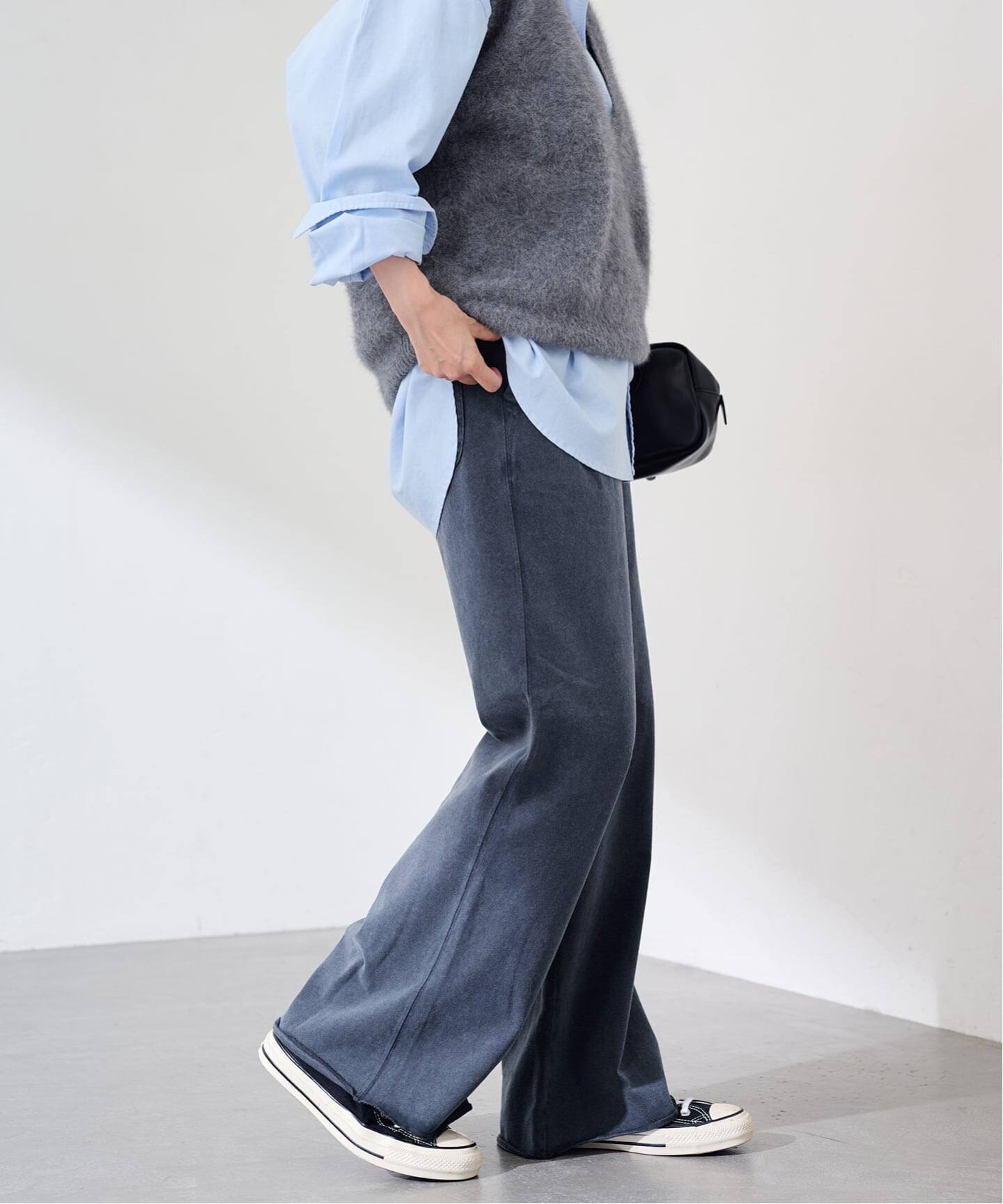 ≪新色 / 追加≫ウェットオゾン加工セミフレアパンツ（その他パンツ