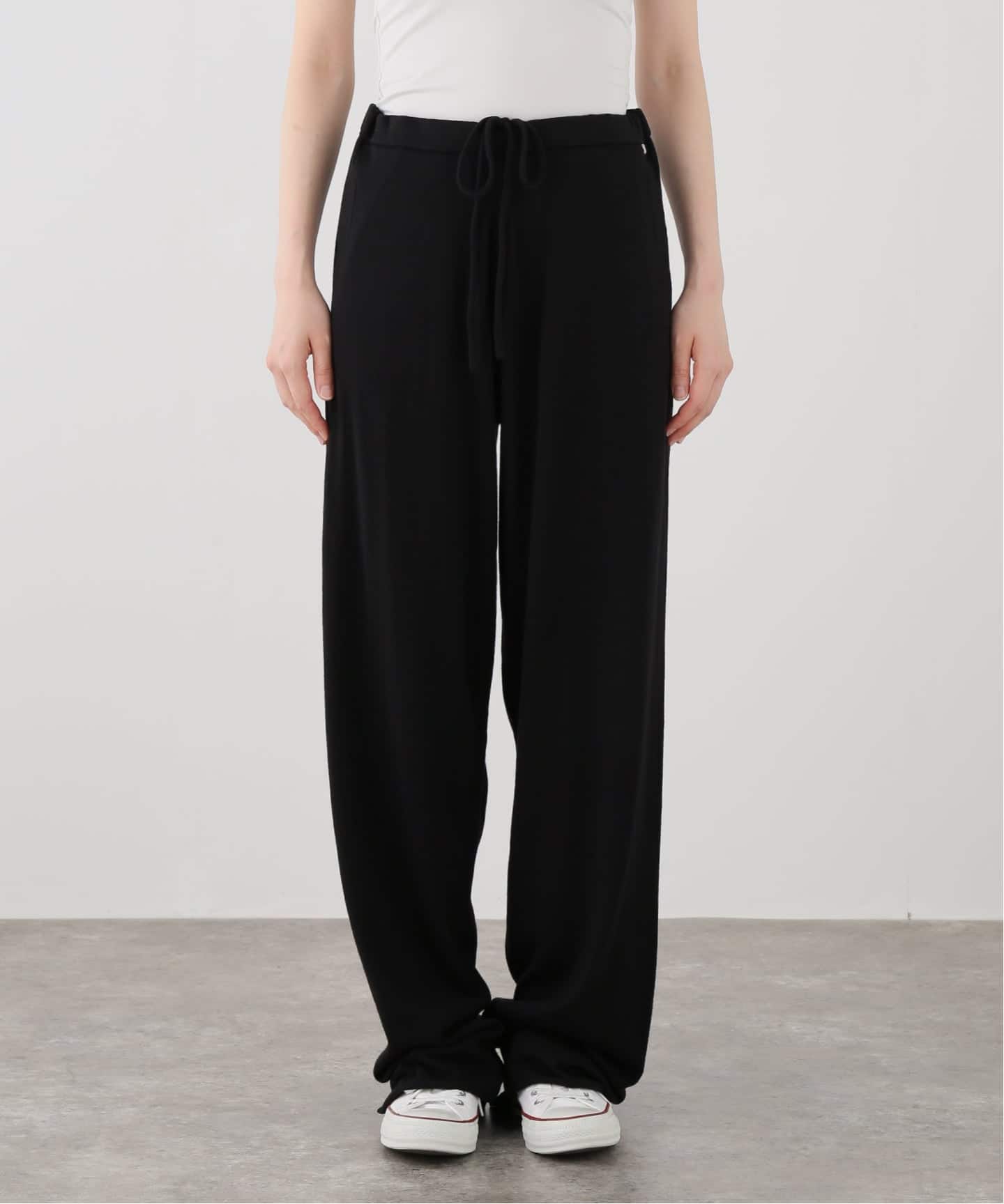 extreme cashmereコットンカシミア リラックスパンツ ブラック extreme cashmere/エクストリームカシミヤ Relax（スラックス