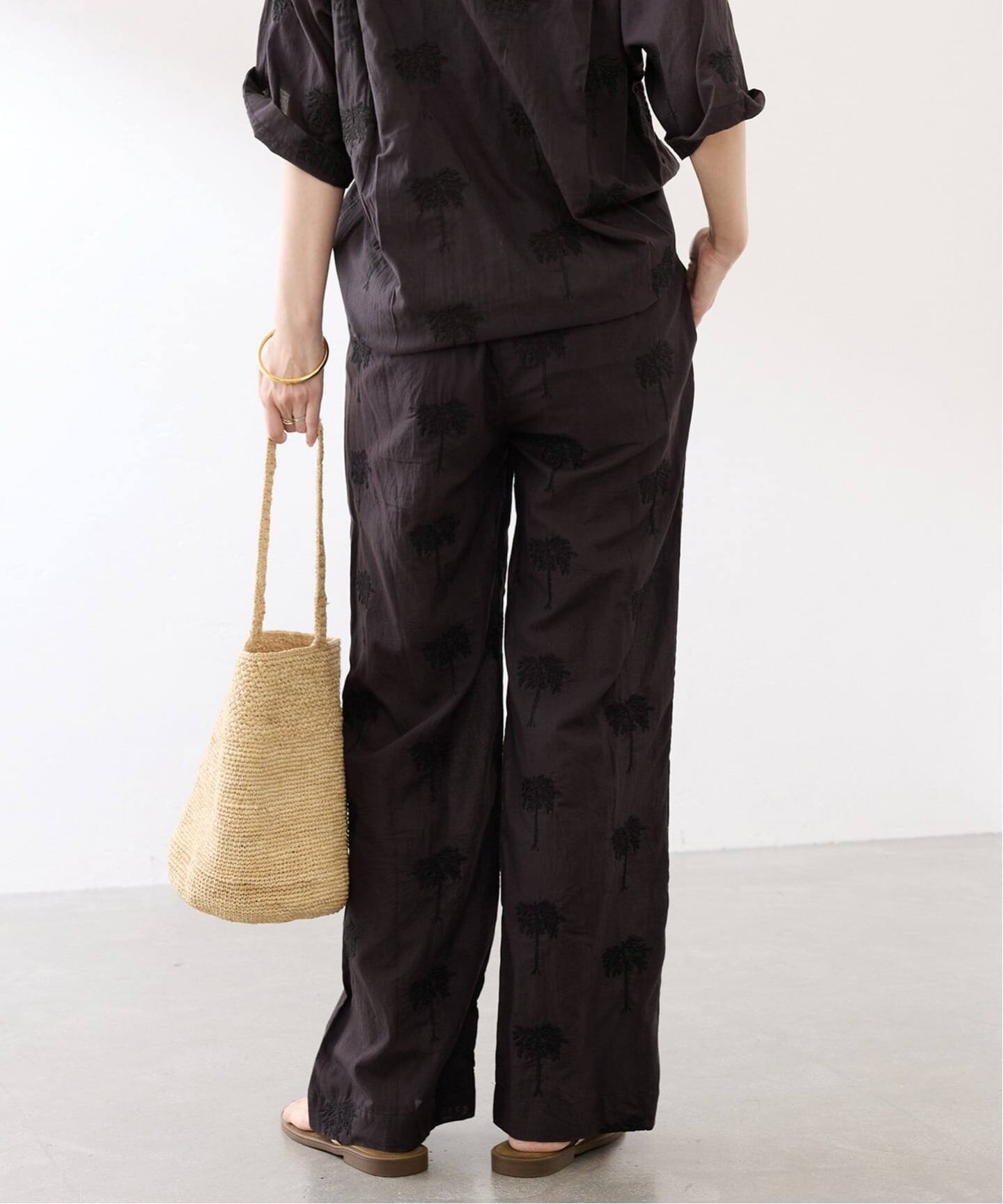 COUTURE D`ADAM/クチュールドアダム parm tree embroidery パンツ
