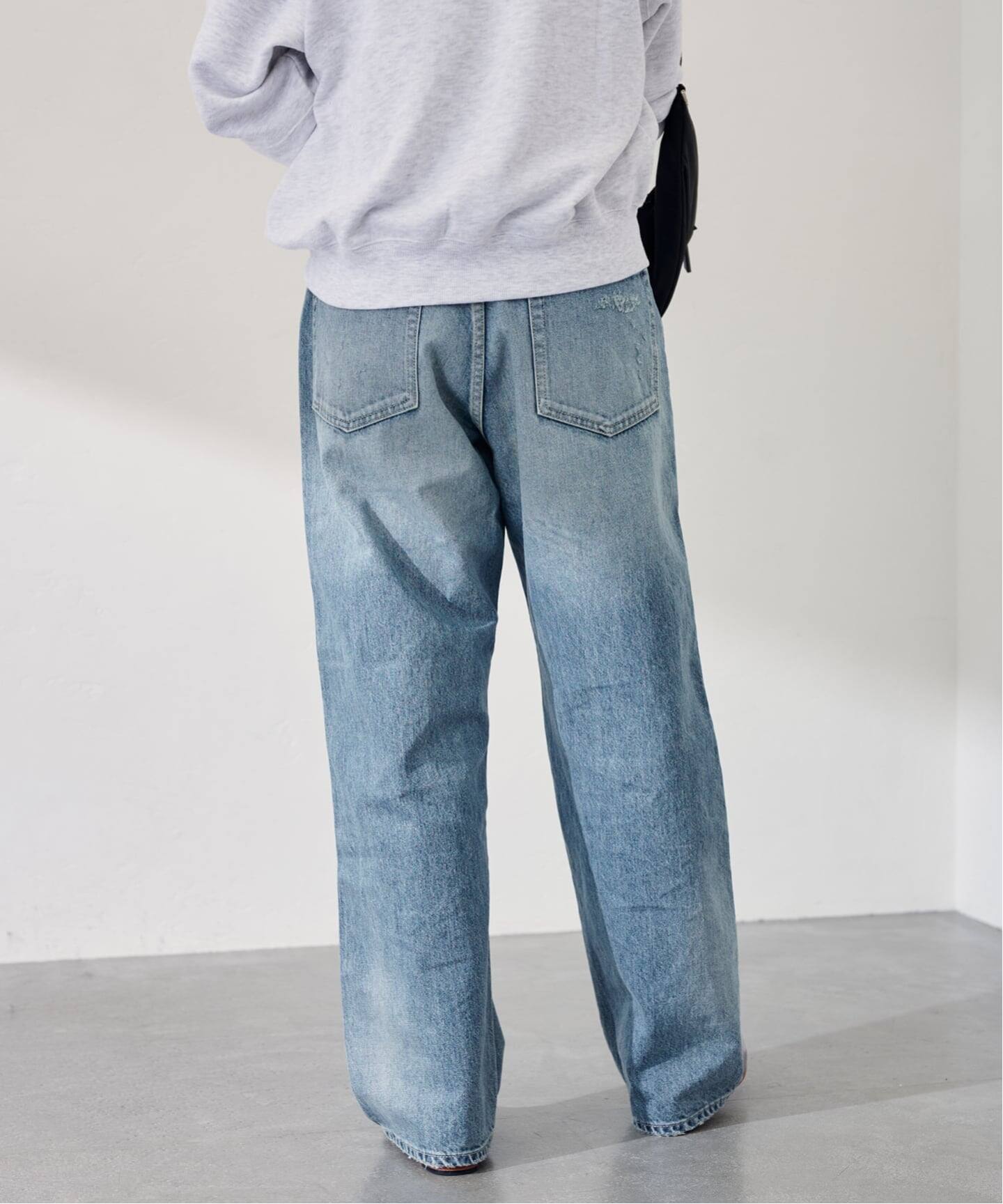 JOHNBULL/ジョンブル Hwデニムワイドストレートパンツ（デニムパンツ