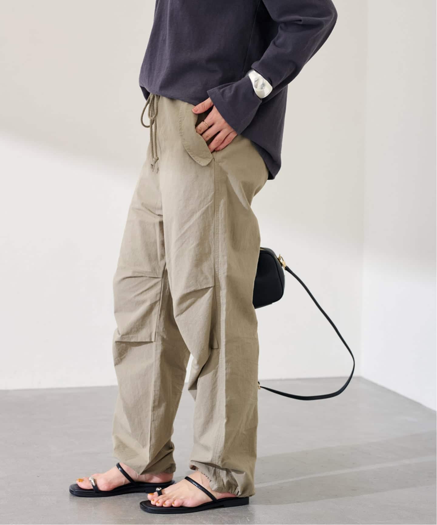 TOP KHAKI/トップカーキ パラシュートパンツ（カーゴパンツ