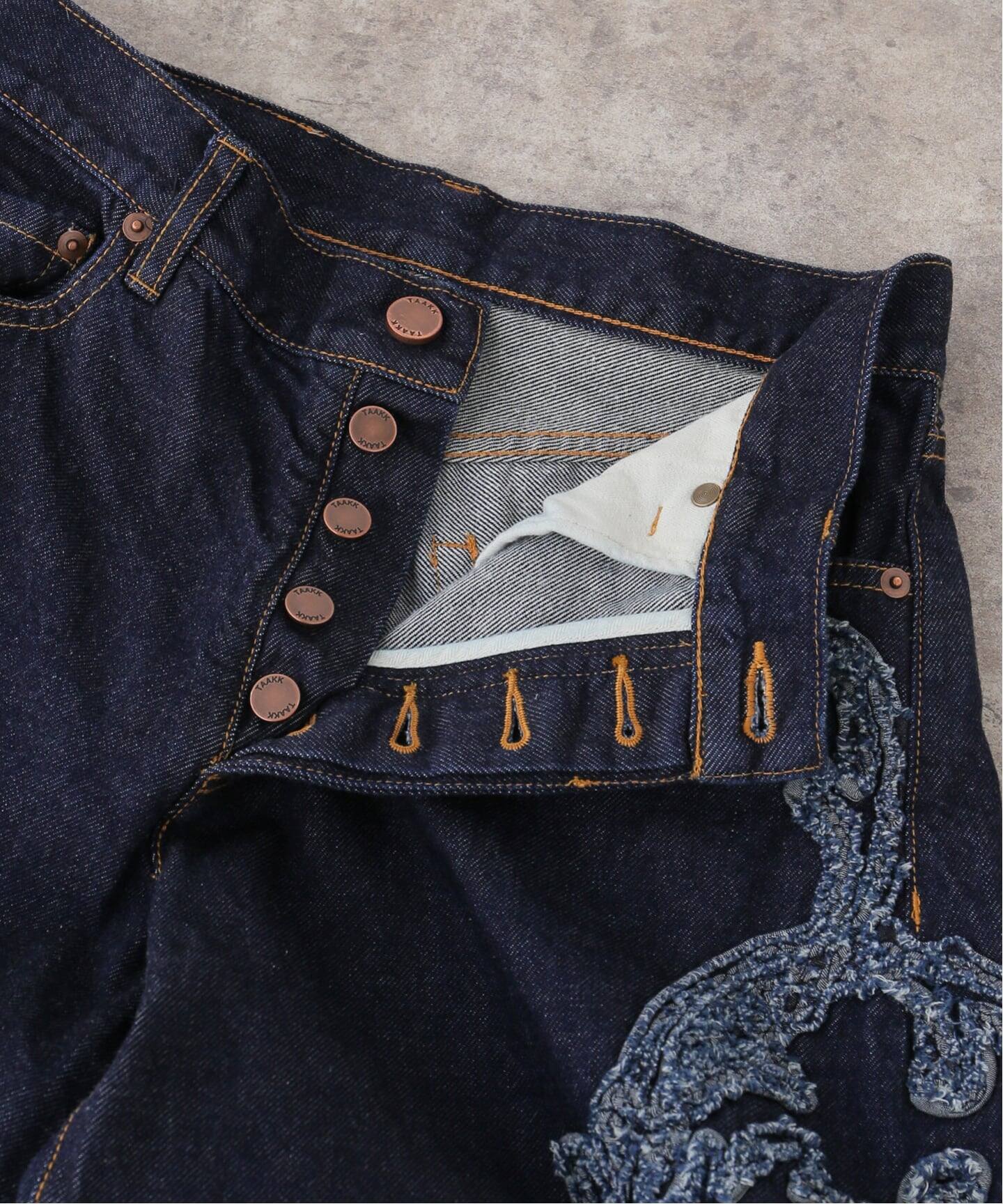 TAAKK / ターク SCULPTURAL EMBROIDERY DENIM PANTS（デニムパンツ