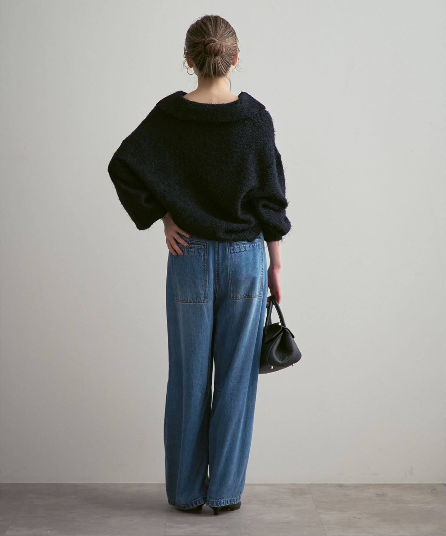 26SS先行予約・追加》スージングデニムフォルムタックパンツ（デニム