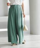 《セットアップ対応》ファジーリネンフラップフレアパンツ