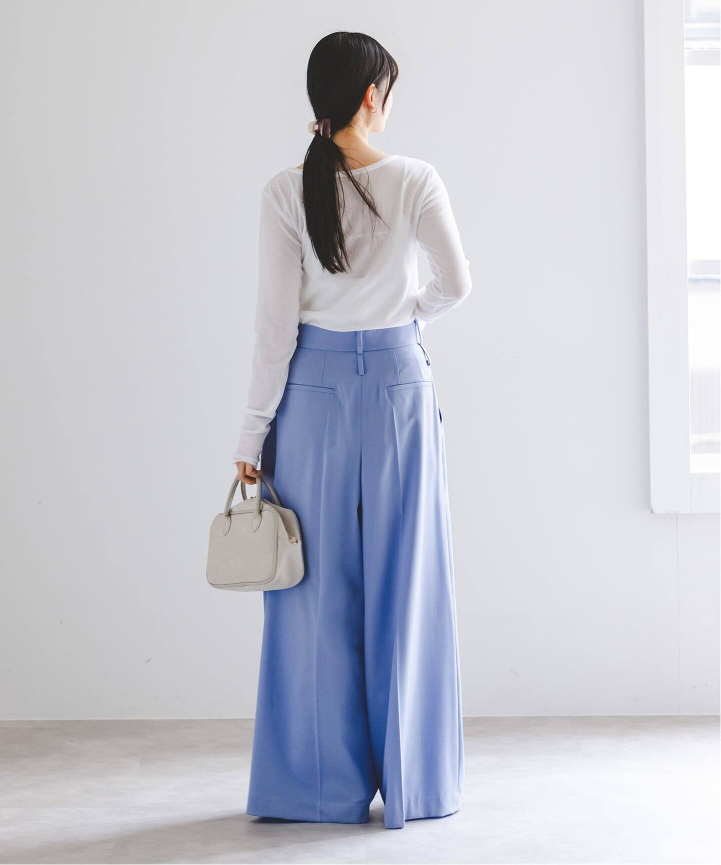 ダブルウエストワイドパンツ（スラックス）｜NOBLE（ノーブル）の通販