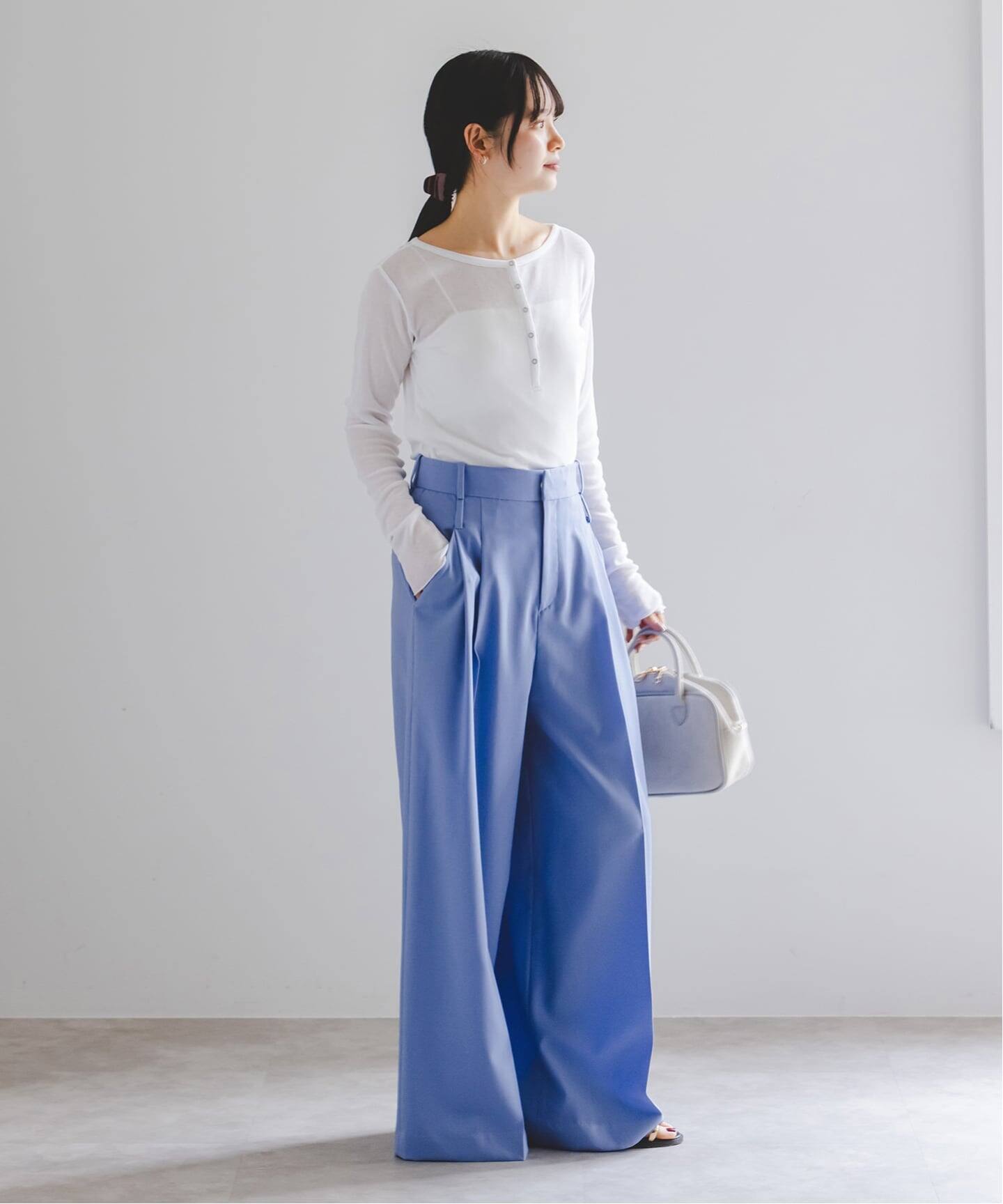 ダブルウエストワイドパンツ（スラックス）｜NOBLE（ノーブル）の通販