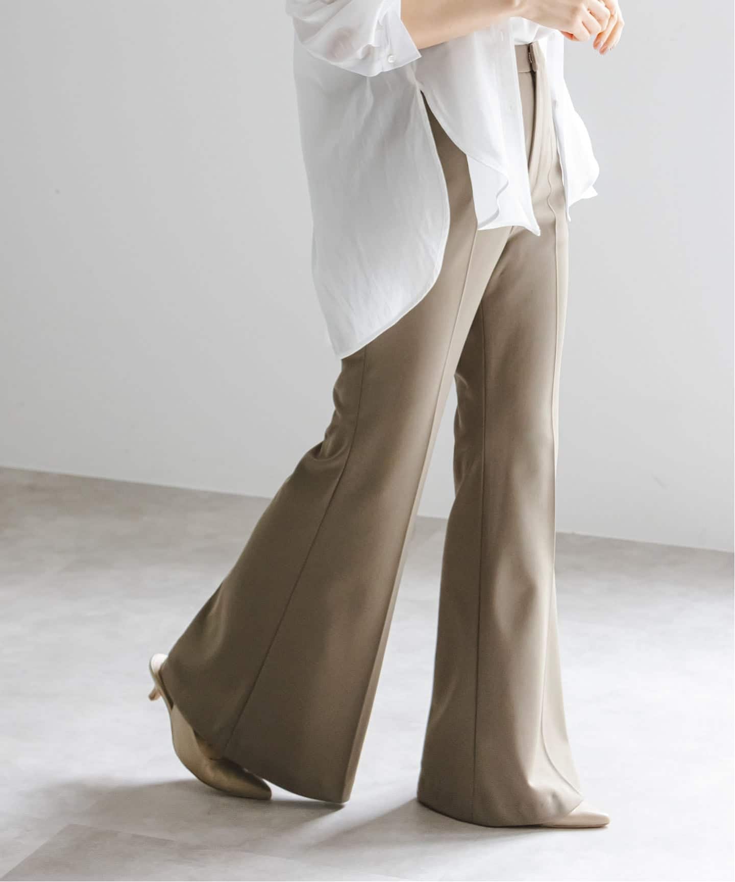 予約》ジャージーフレアパンツ（スラックス）｜NOBLE（ノーブル）の