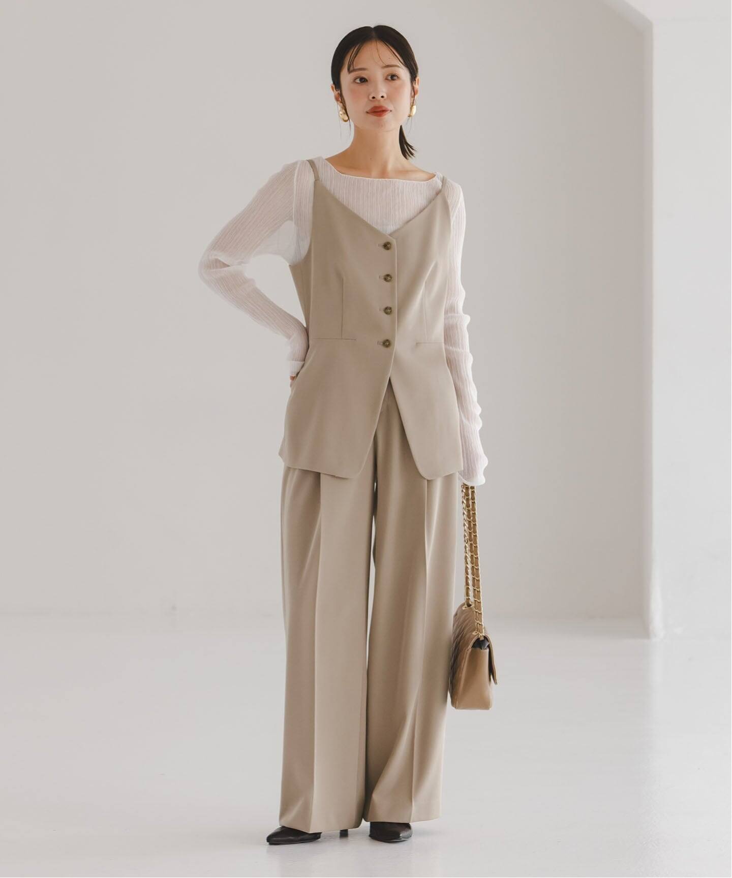 追加・セットアップ対応》フローツイルスラックスパンツ（スラックス