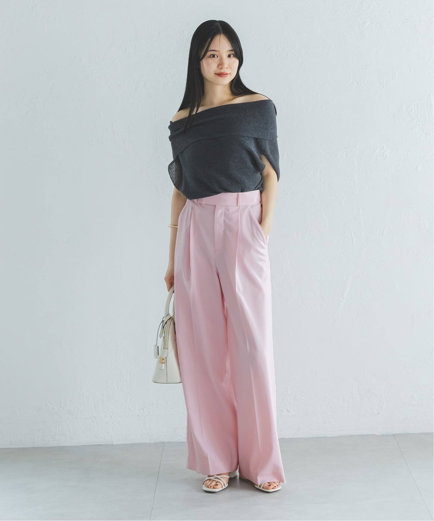 追加・WEB限定カラー》エステルツイルストレッチスラックスパンツ