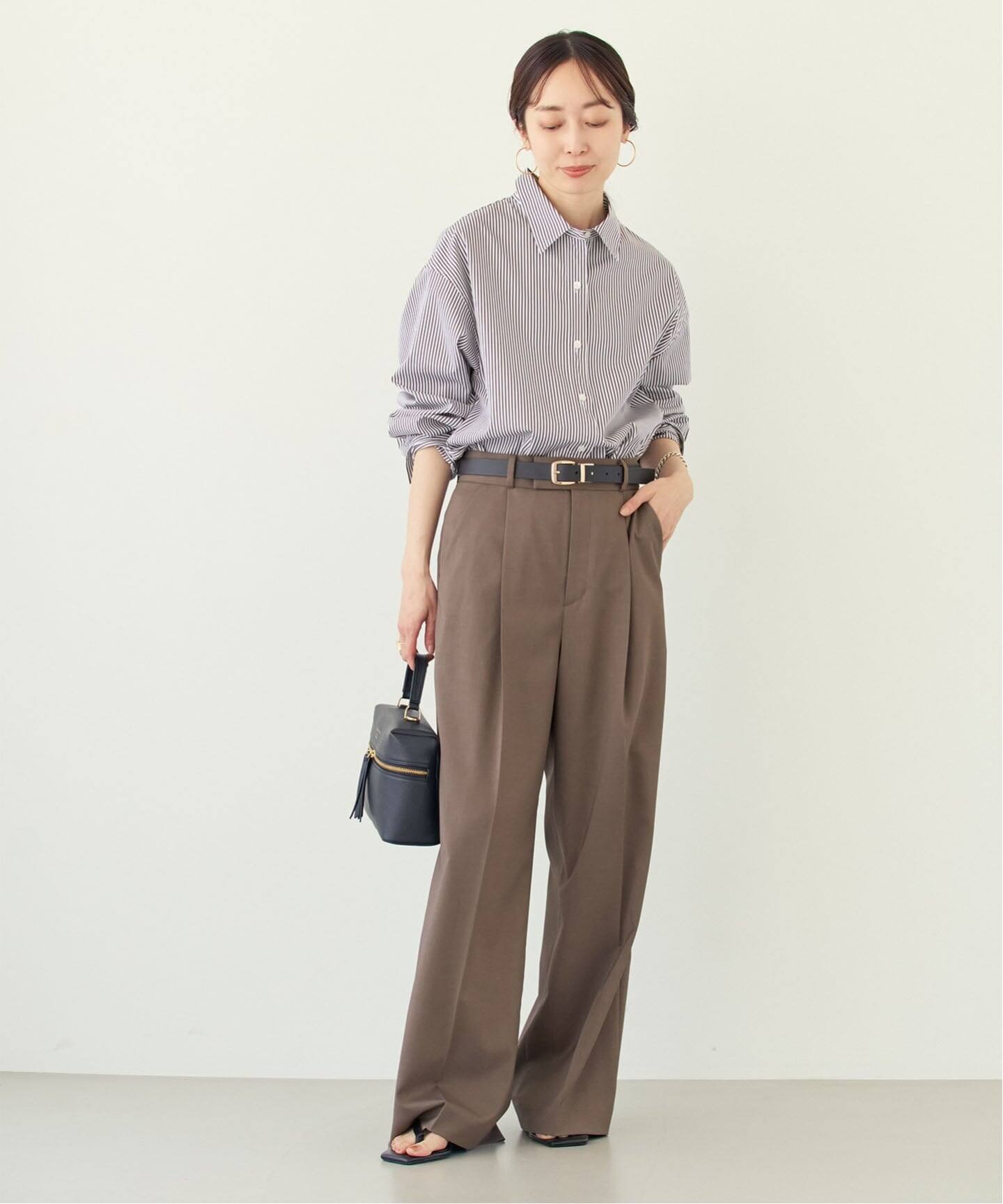 追加》エステルツイルストレッチスラックスパンツ（スラックス