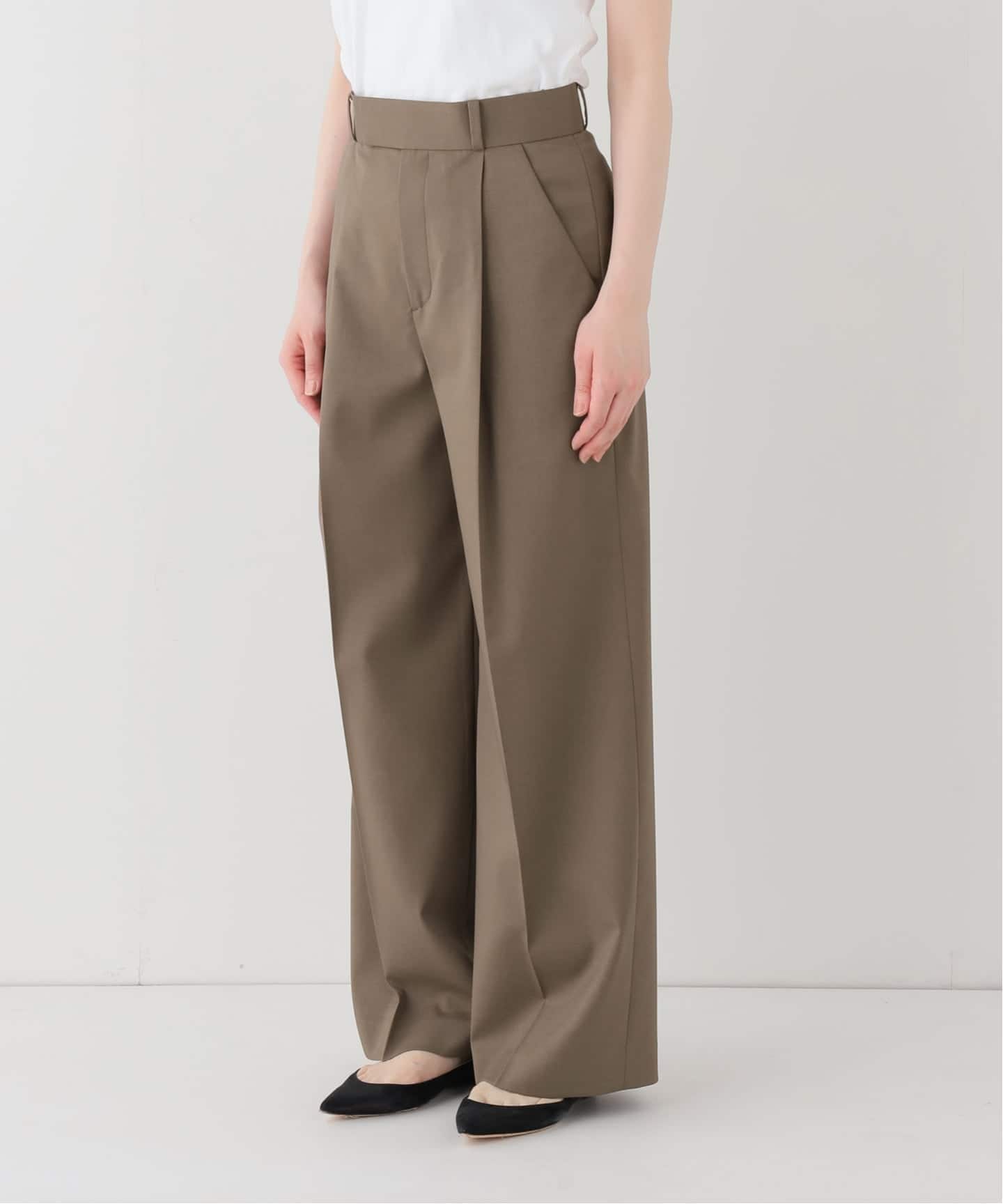 追加・セットアップ対応》エステルツイルストレッチスラックスパンツ