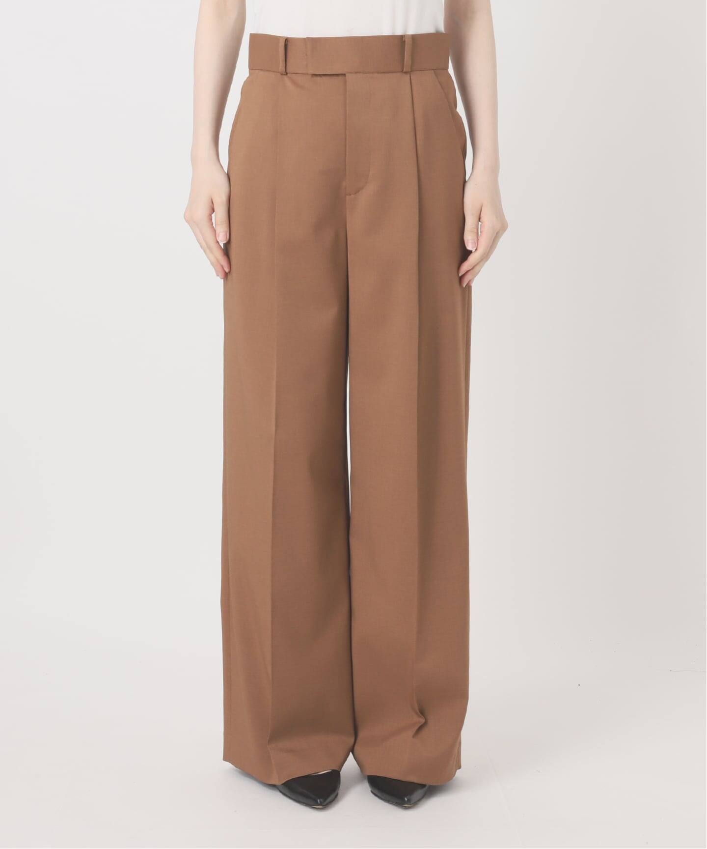 noble エステルツイルストレッチスラックスパンツ　ベージュ　36 追加・WEB限定カラーあり》エステルツイルストレッチスラックスパンツ