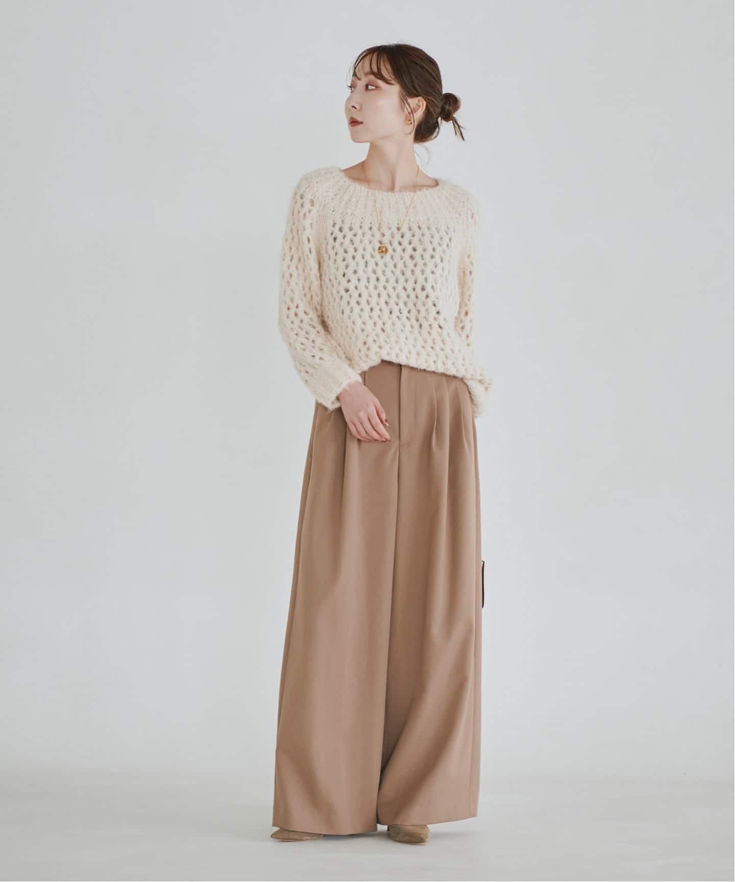 追加予約・新色あり》T/W3タックワイドパンツ（スラックス）｜NOBLE