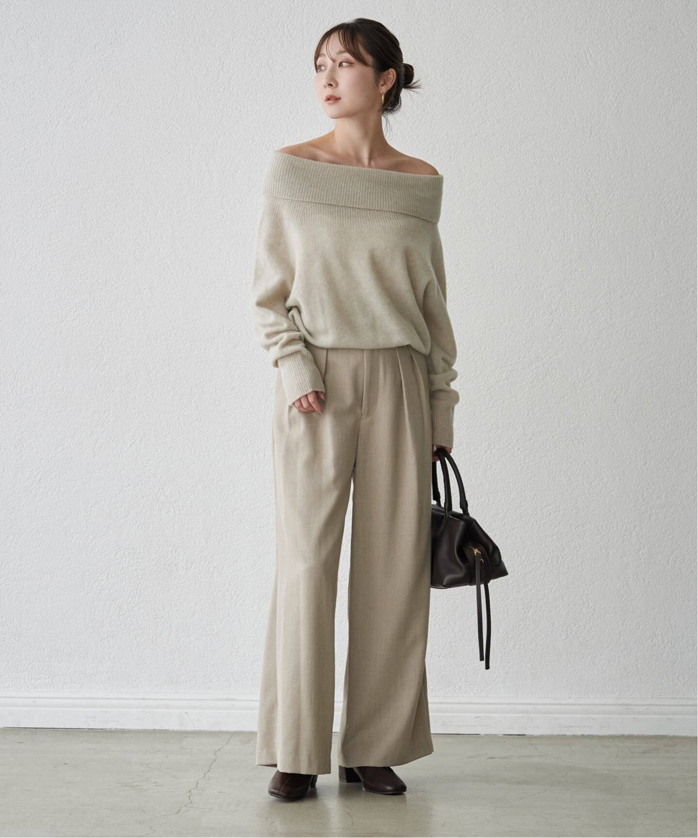 インタックワイドパンツ（スラックス）｜NOBLE（ノーブル）の通販