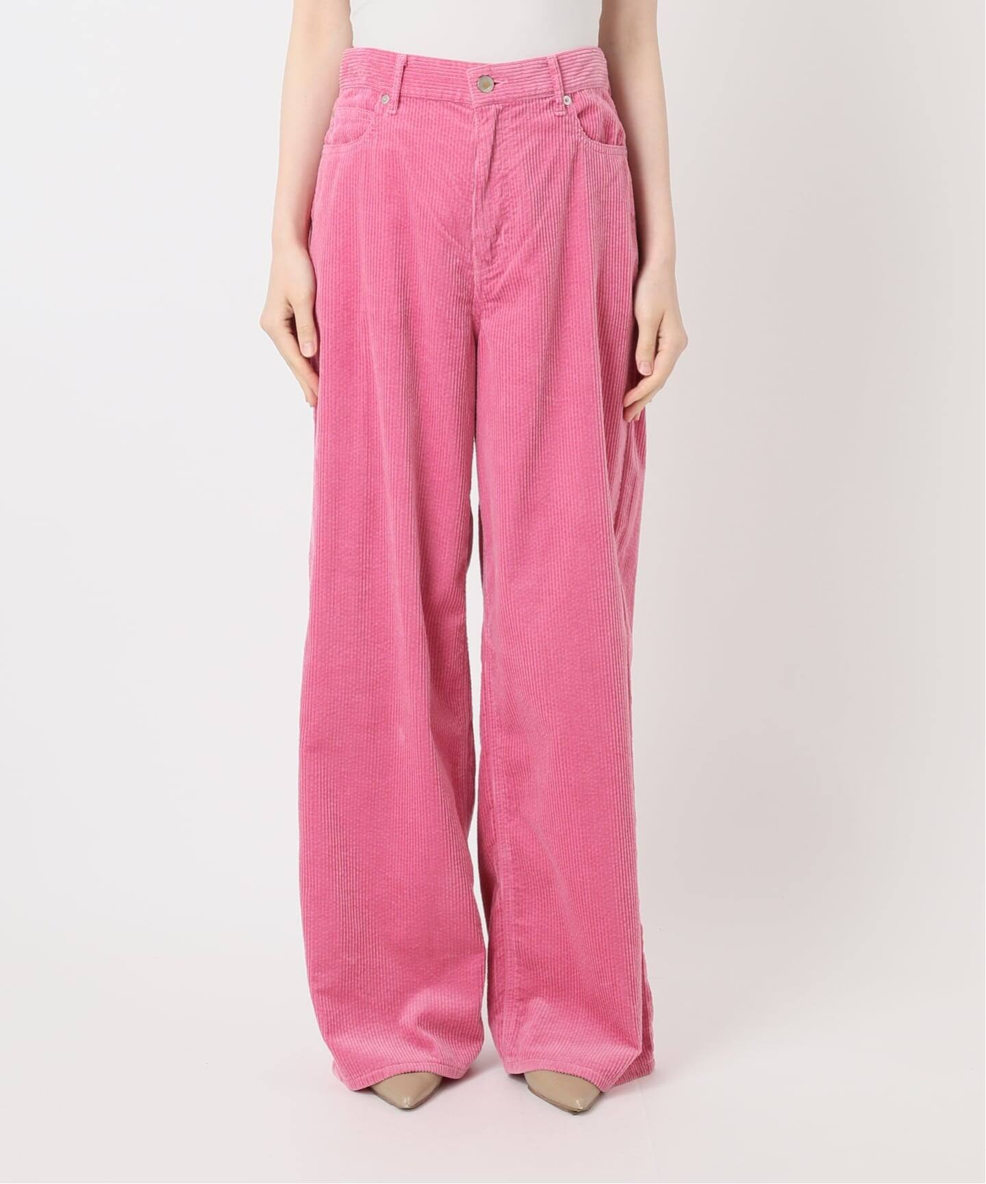 60s70s〜 USA製　ピンク　ワークパンツ　タロンジップ　サーモンピンク SERGE/サージ BACK GATHER PANTS（その他パンツ）｜NOBLE（ノーブル