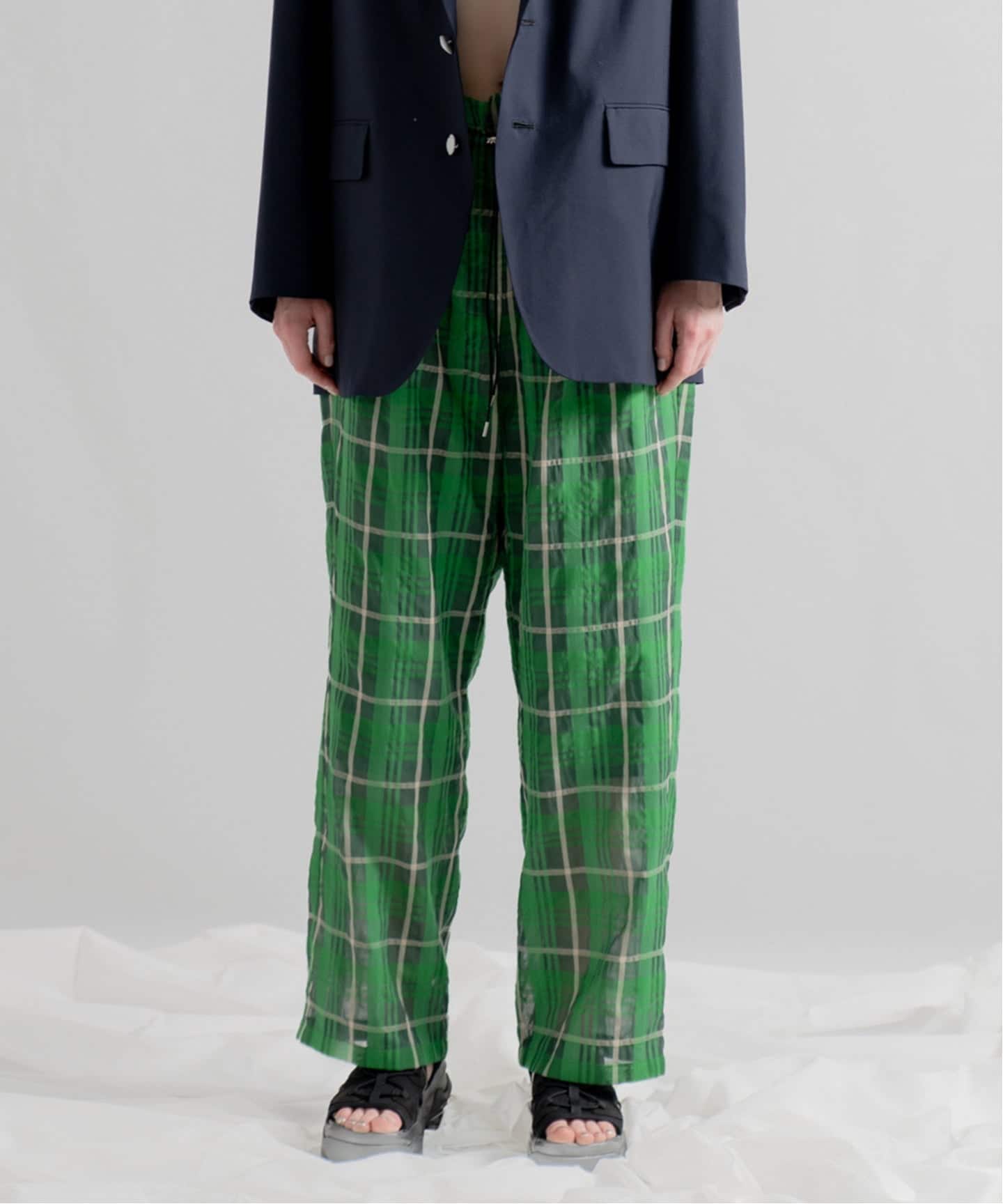 予約》Check Drawstring Pants / チェックパンツ（その他パンツ
