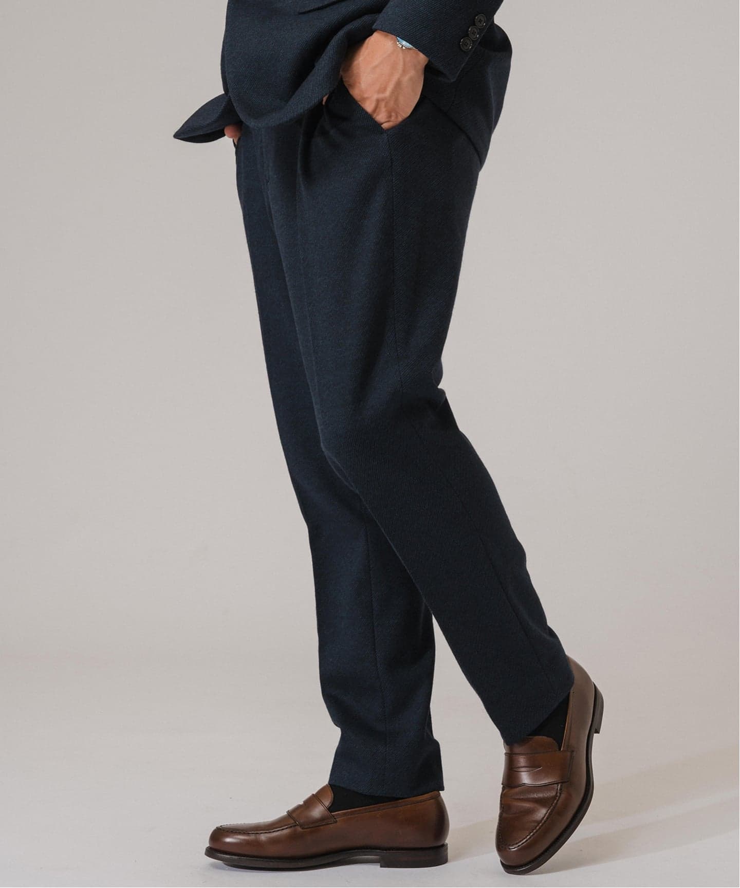 エディフィス（EDIFICE）/コットン/ウール ジャージー イージースラックス【セットアップ着用可】 コットン/ウール ジャージー イージースラックス【セットアップ着用可