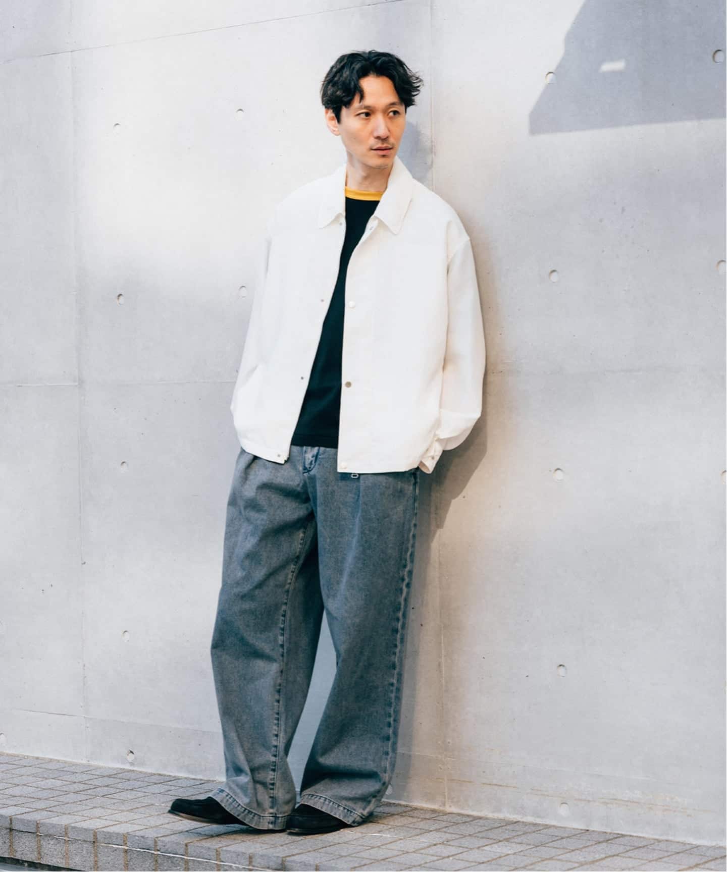 EDIFICE DENIM euro STRAIGHT ワイドデニム　Lサイズ LE JEAN DE EDIFICE ワイド デニム（デニムパンツ・ジーンズ