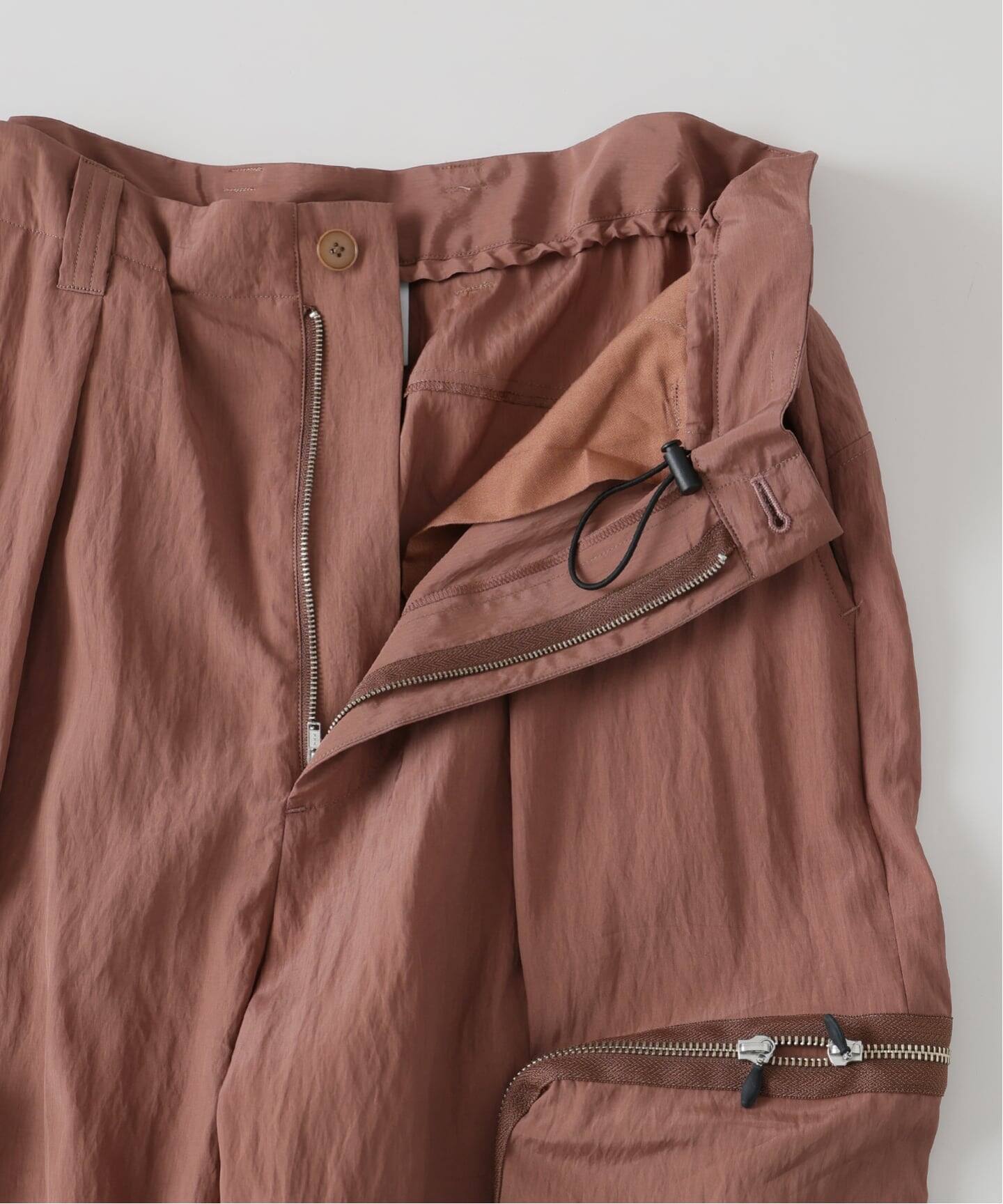 EDIFICE / エディフィス | 2024SS | Hedie.+ / エディークロス / Cargo Pocket Parashoot Pants カーゴポケット パンツ | S | ペールピンク | メンズ Hedie.+ 3D Pocket L.Pants（カーゴパンツ）｜EDIFICE（エディフィス