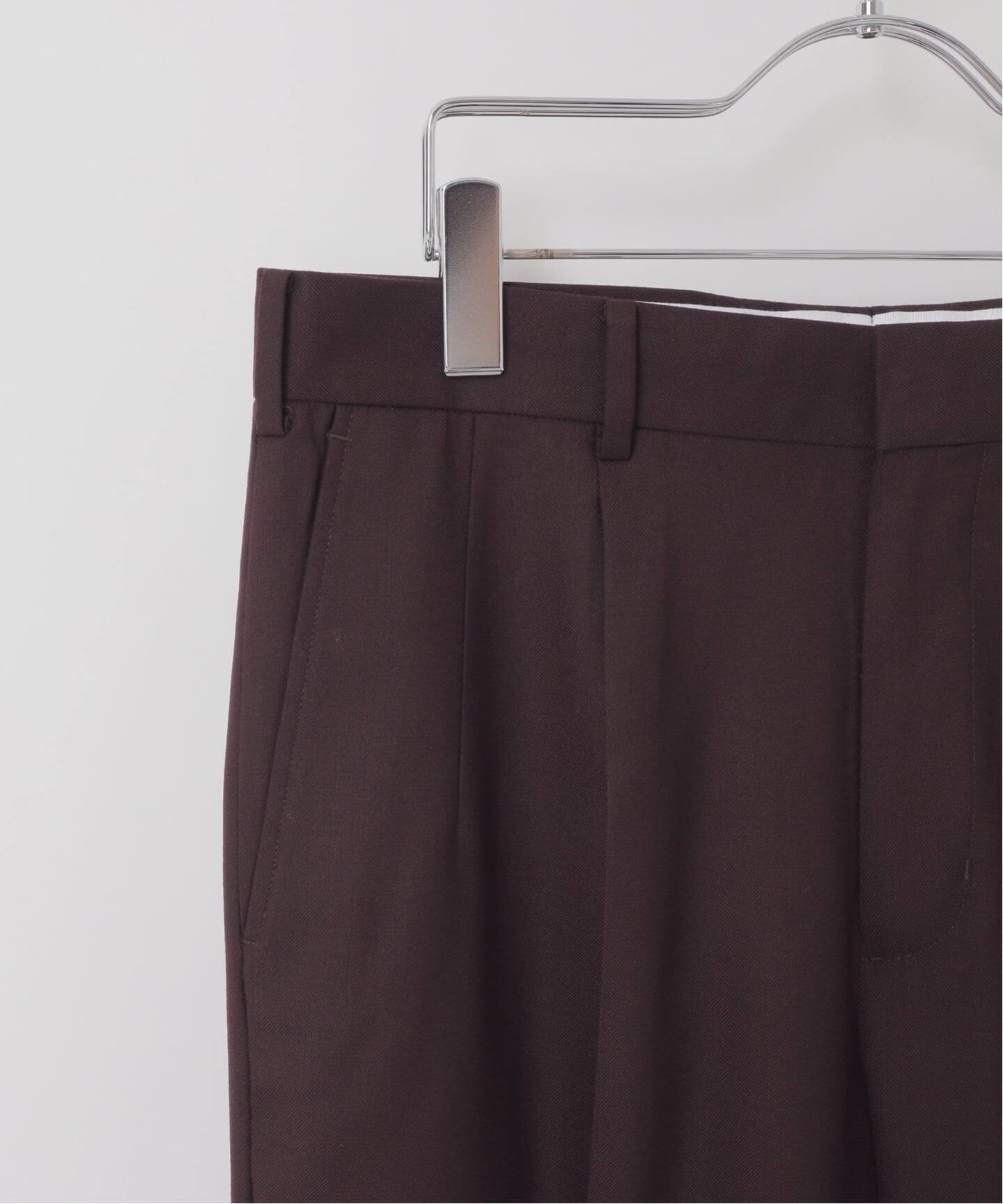 ウール ツイル 1プリーツ パンツ（スラックス）｜EDIFICE
