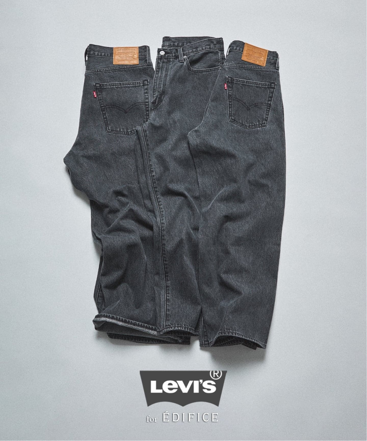 SAPEuR デニムパンツ ブラック/グレー 予約》Levi's(リーバイス) 別注 Baggy Wide Leg デニムパンツ（L28