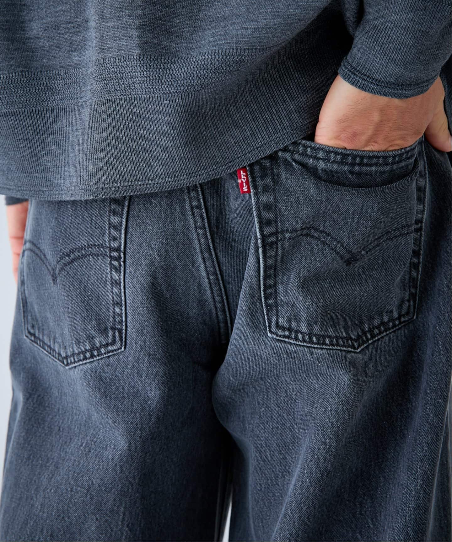 Levi's(リーバイス) 別注 Baggy Wide Leg デニムパンツ（L30）（デニム