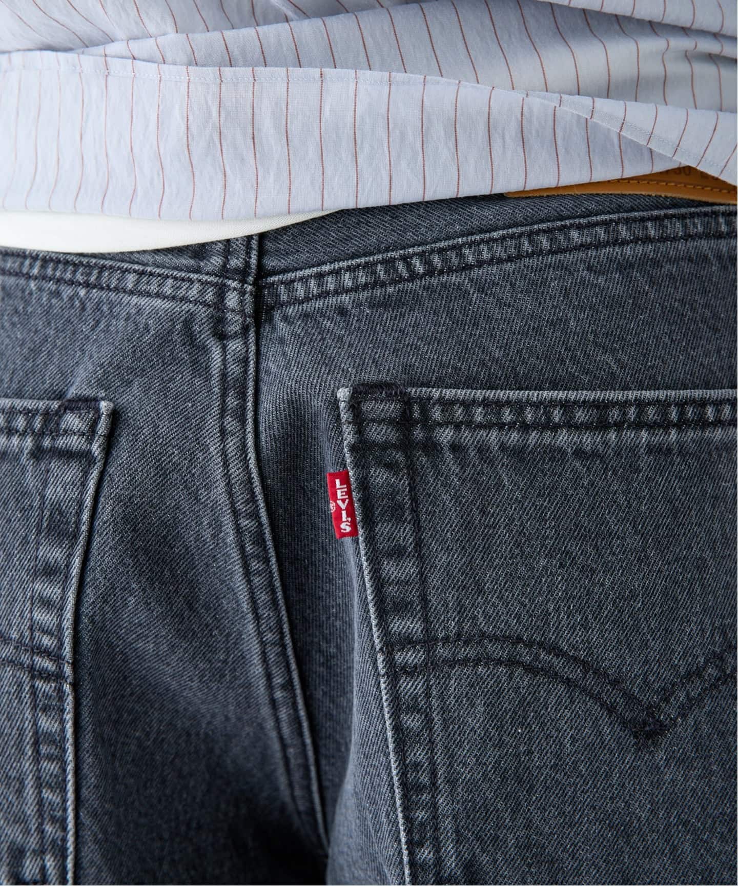 Levi's(リーバイス) 別注 Baggy Wide Leg デニムパンツ（L30）（デニム
