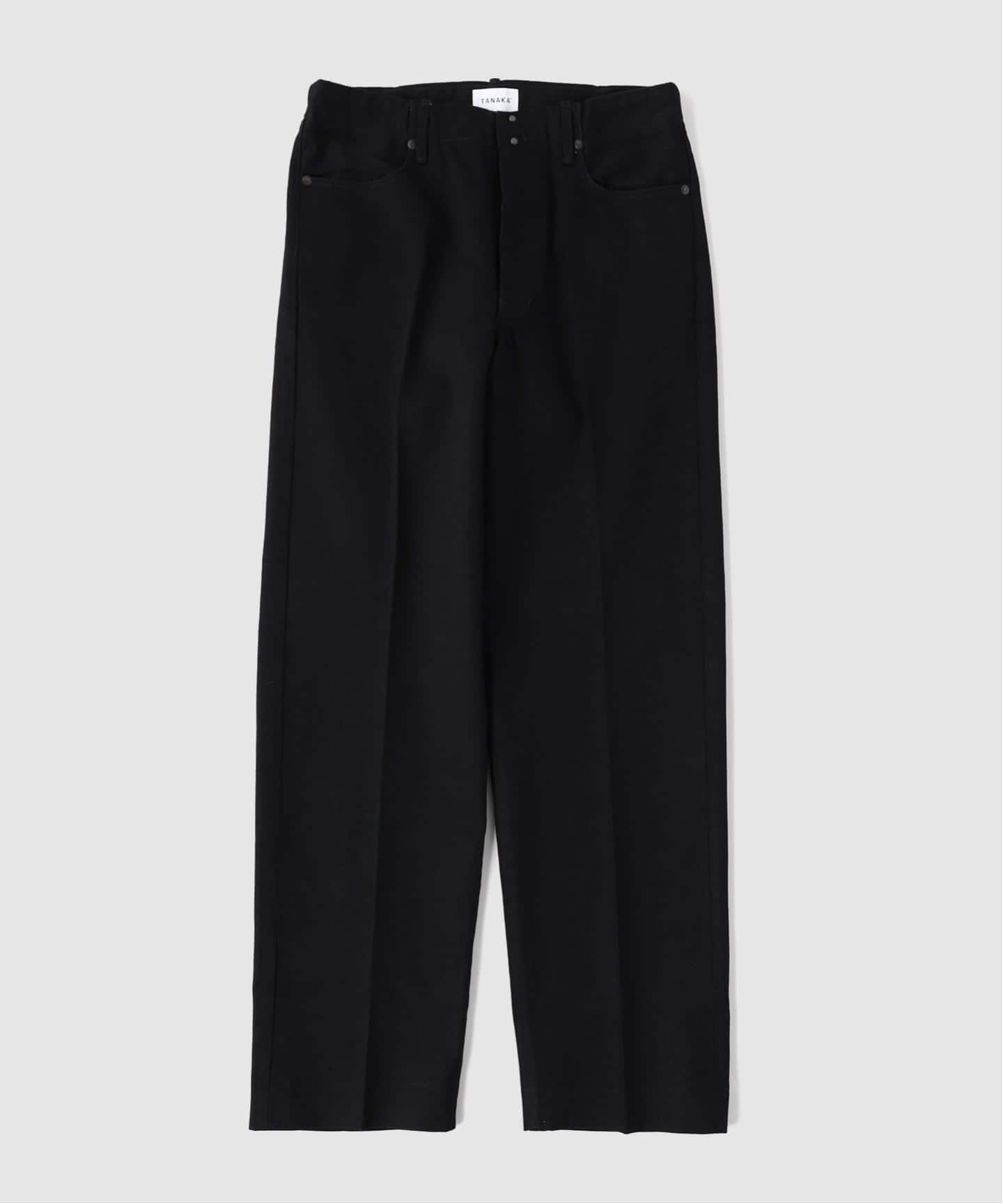 TANAKA (タナカ) THE JEAN TROUSER BLACK x BLACK（スラックス