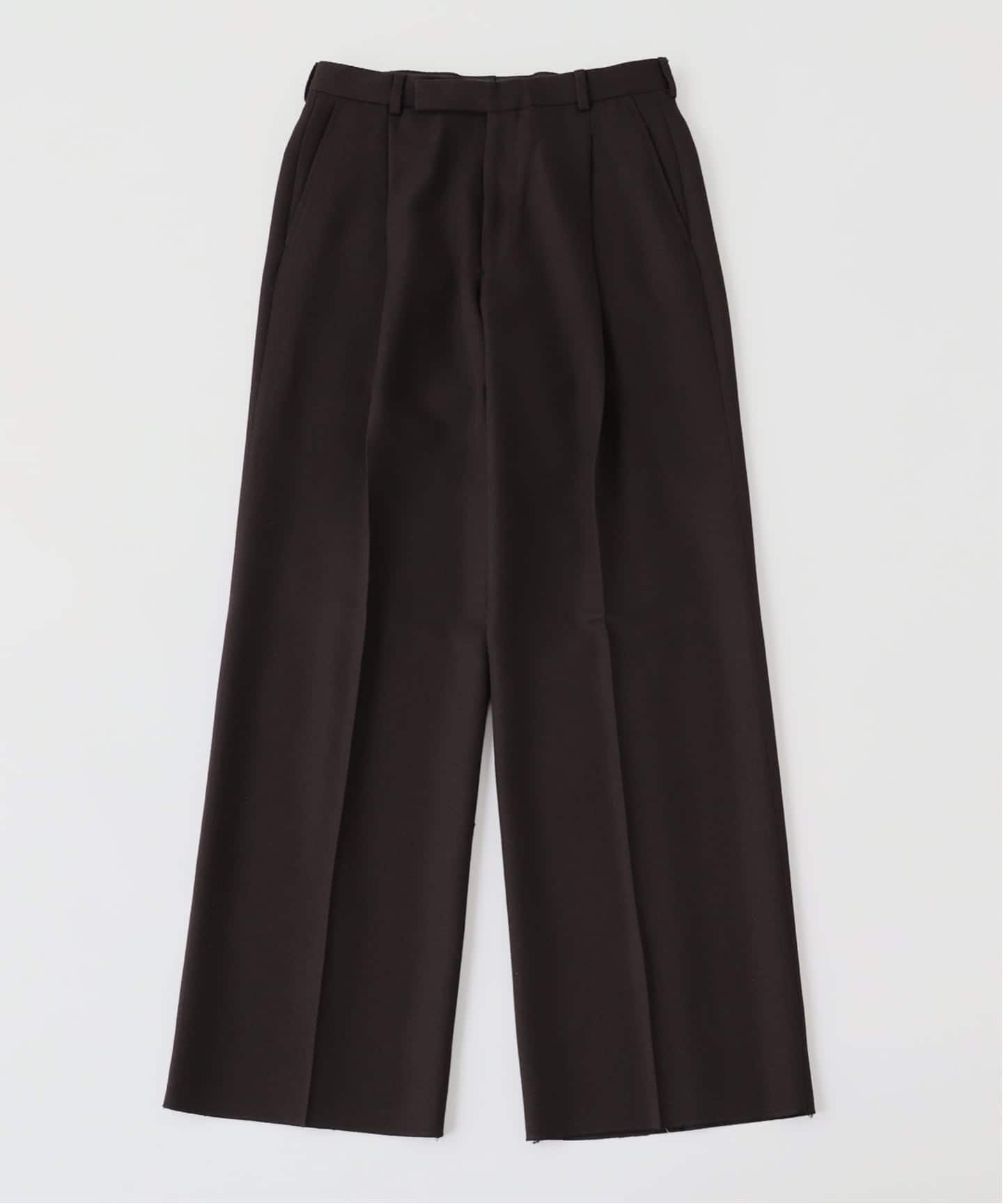 HUSBANDS（ハズバンズ）WIDE PLEATED TROUSERS IN 4-PLY（スラックス