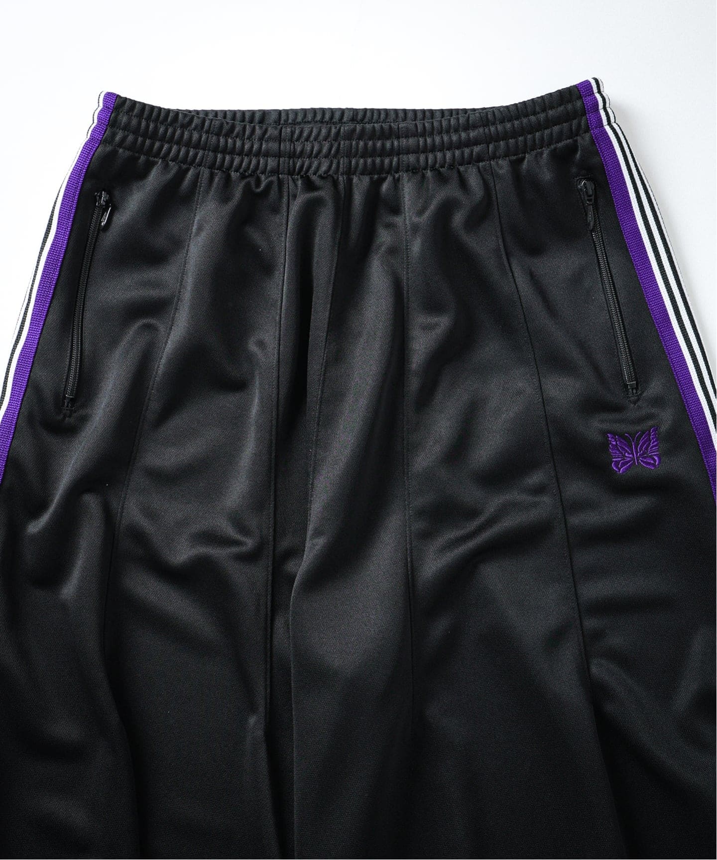 【Needles /ニードルズ】最終値下！パンツ ジャージ ブラック/パープル Needles/ニードルズ/BEAVER×Needles 別注Nylon Track Pants 25ss(XS