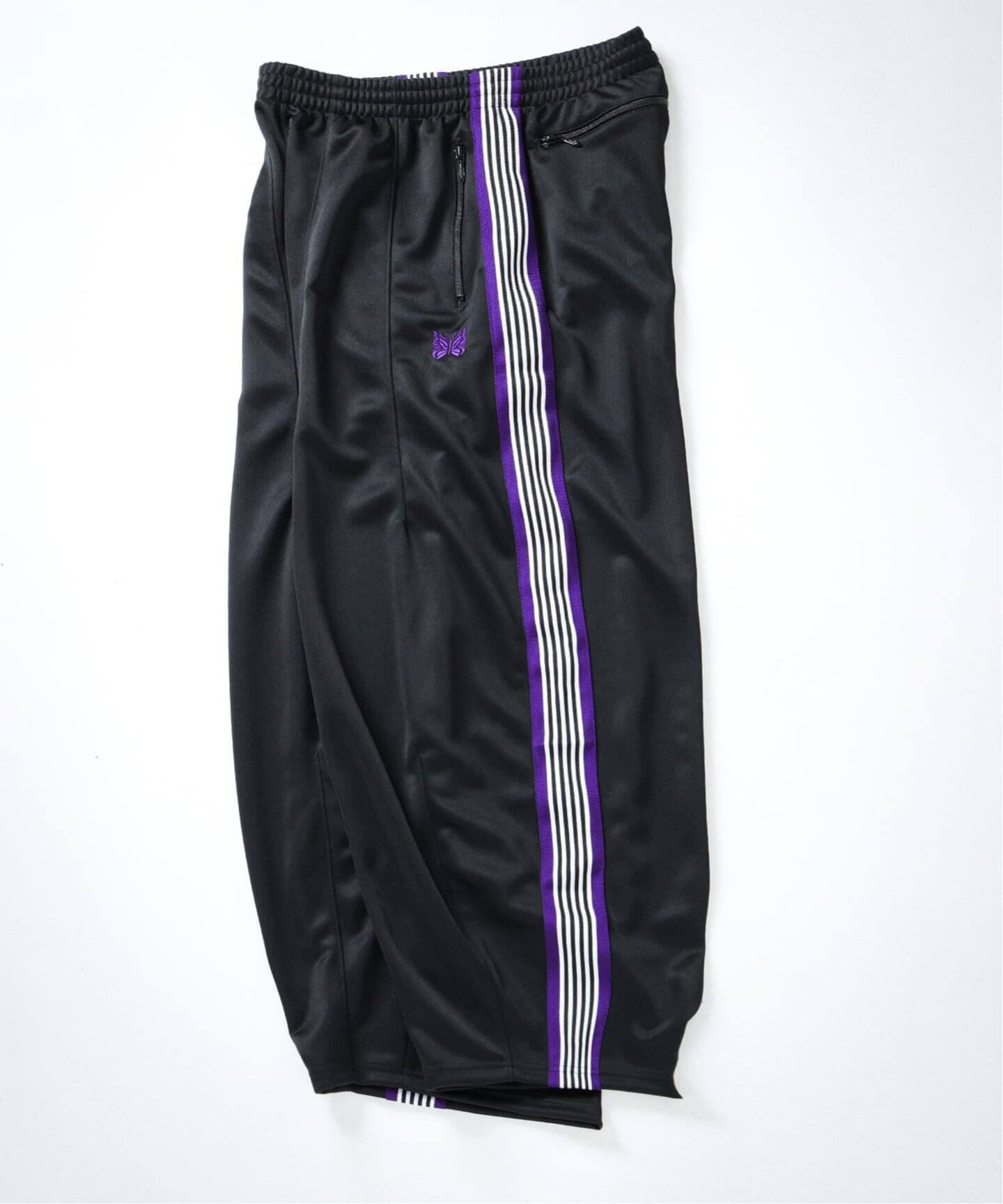 Needles トラックパンツ ブラック EDIFICE別注 Needles(ニードルズ) 別注 H.D Track Pants（ジャージ／トラックパンツ