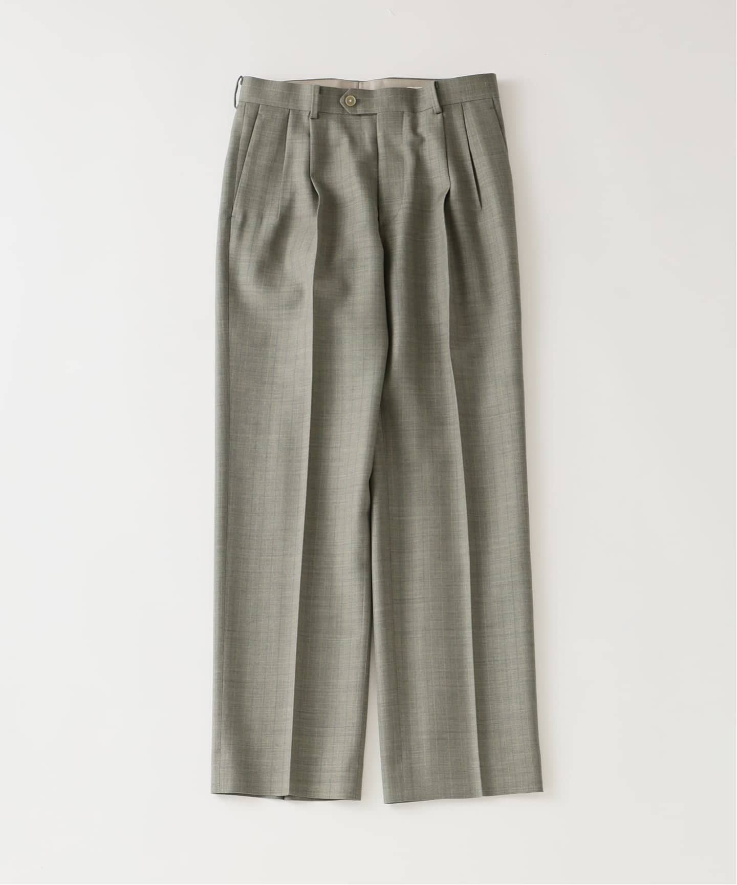 AURALEE (オーラリー) BLUEFACED WOOL TWO-TUCK SLACKS（スラックス