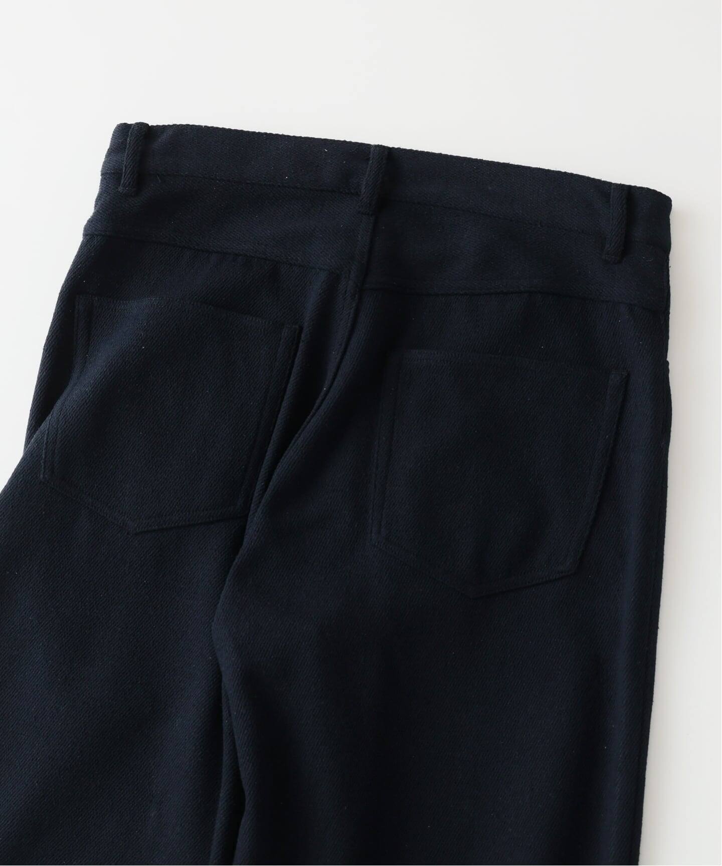 AURALEE (オーラリー) SILK NEP DENIM 5P WIDE PANTS（スラックス