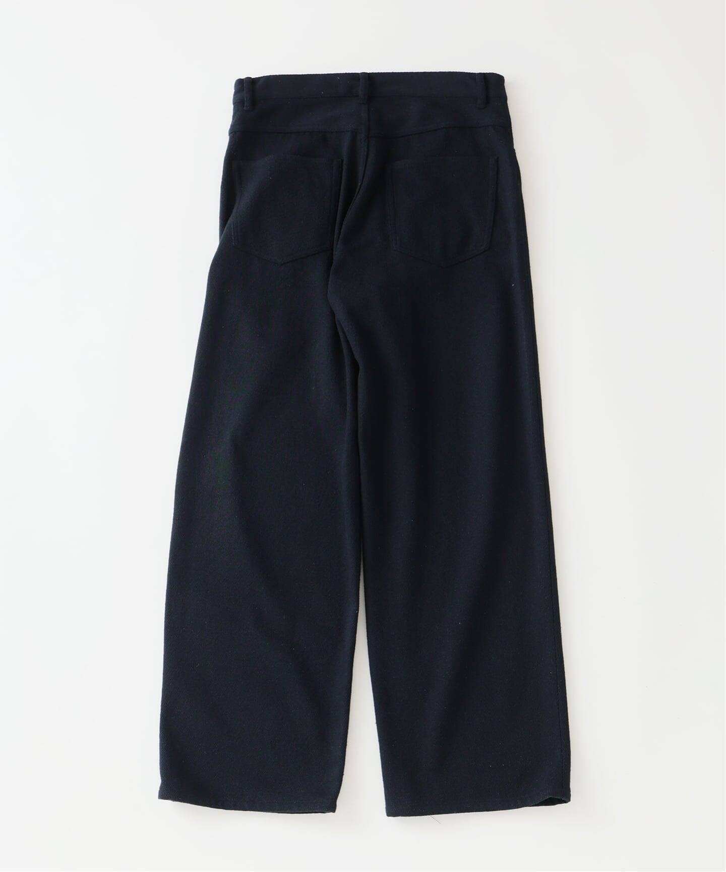 AURALEE (オーラリー) SILK NEP DENIM 5P WIDE PANTS（スラックス