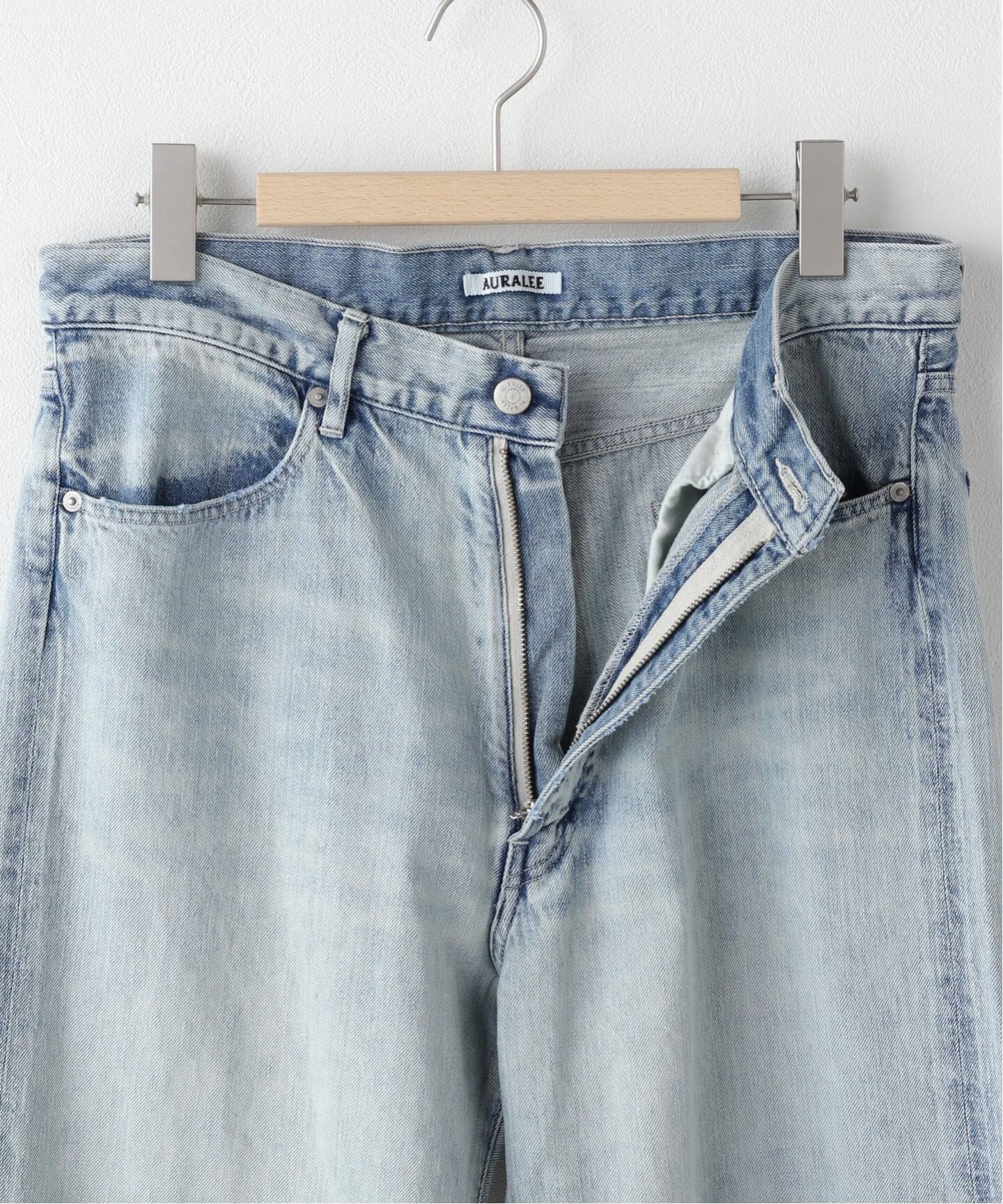 AURALEE (オーラリー) FADED SELVEDGE LIGHT DENIM PANT（デニムパンツ